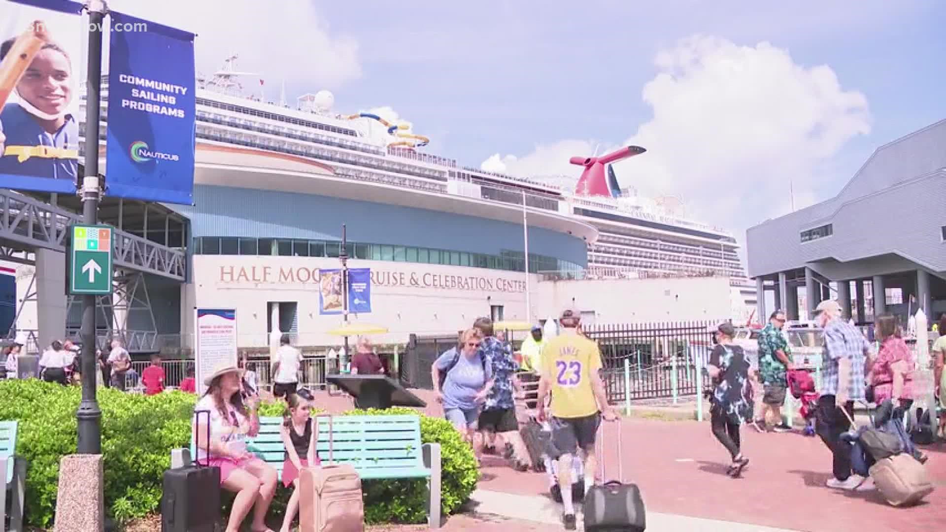 According to the Coast Guard, passengers reported nausea and vomiting from a chemical smell and fumes on the cruise ship.
