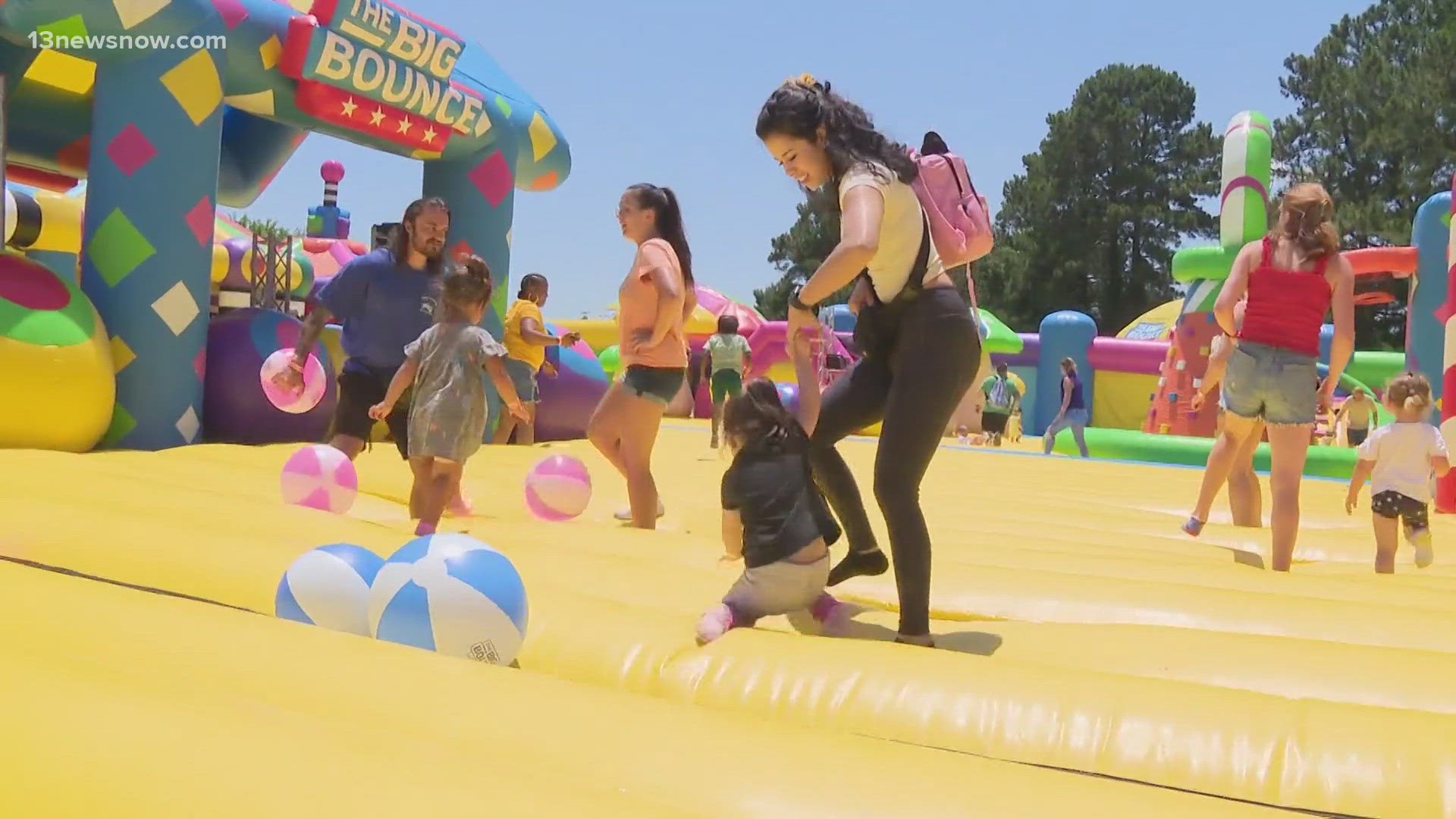 This is your chance to jump in the world's largest bounce house.