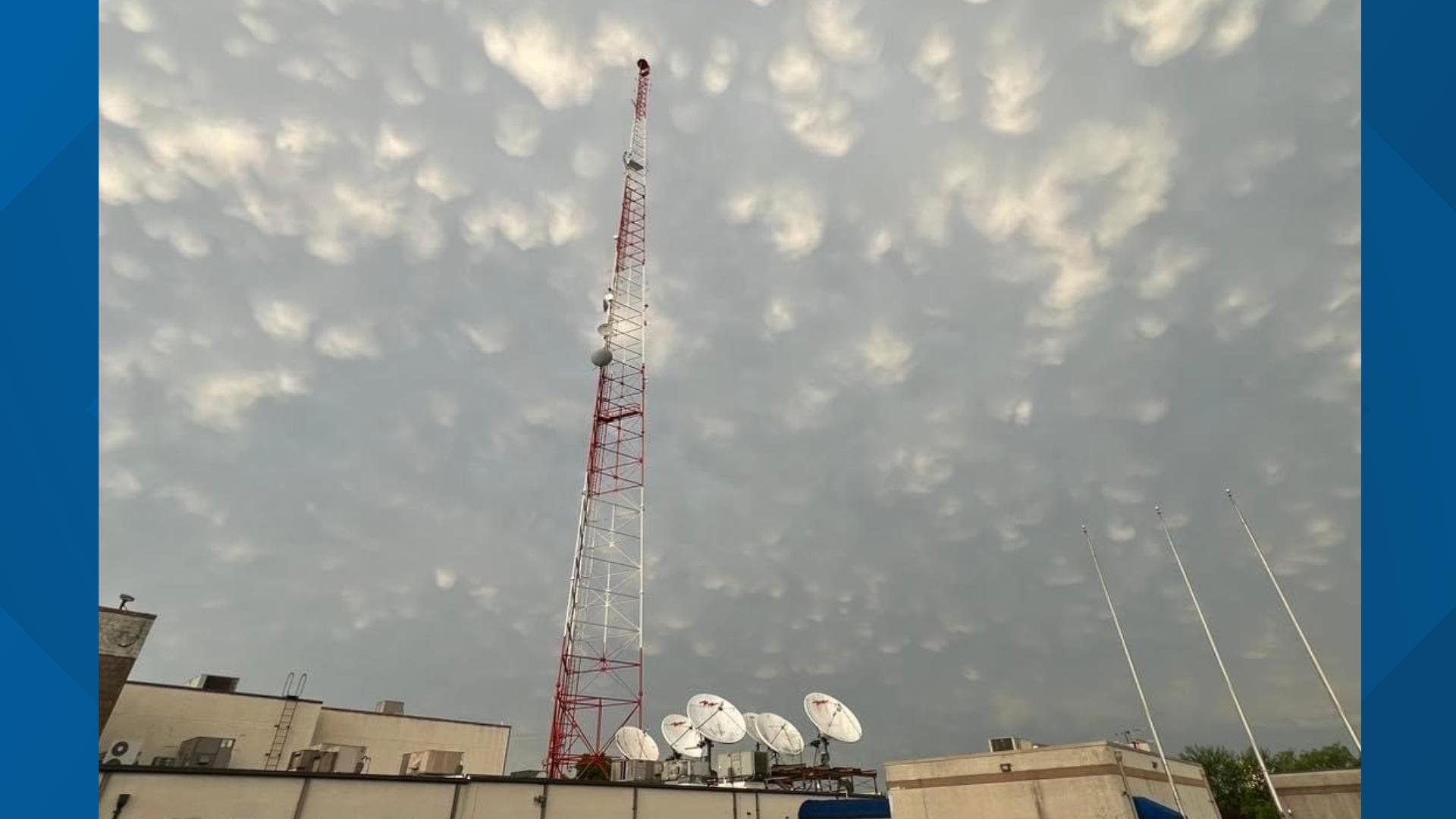 Did you look at the sky yesterday as the severe storms exited the region? If you did, you may have been treated to a really cool and not-too-common sight for us.