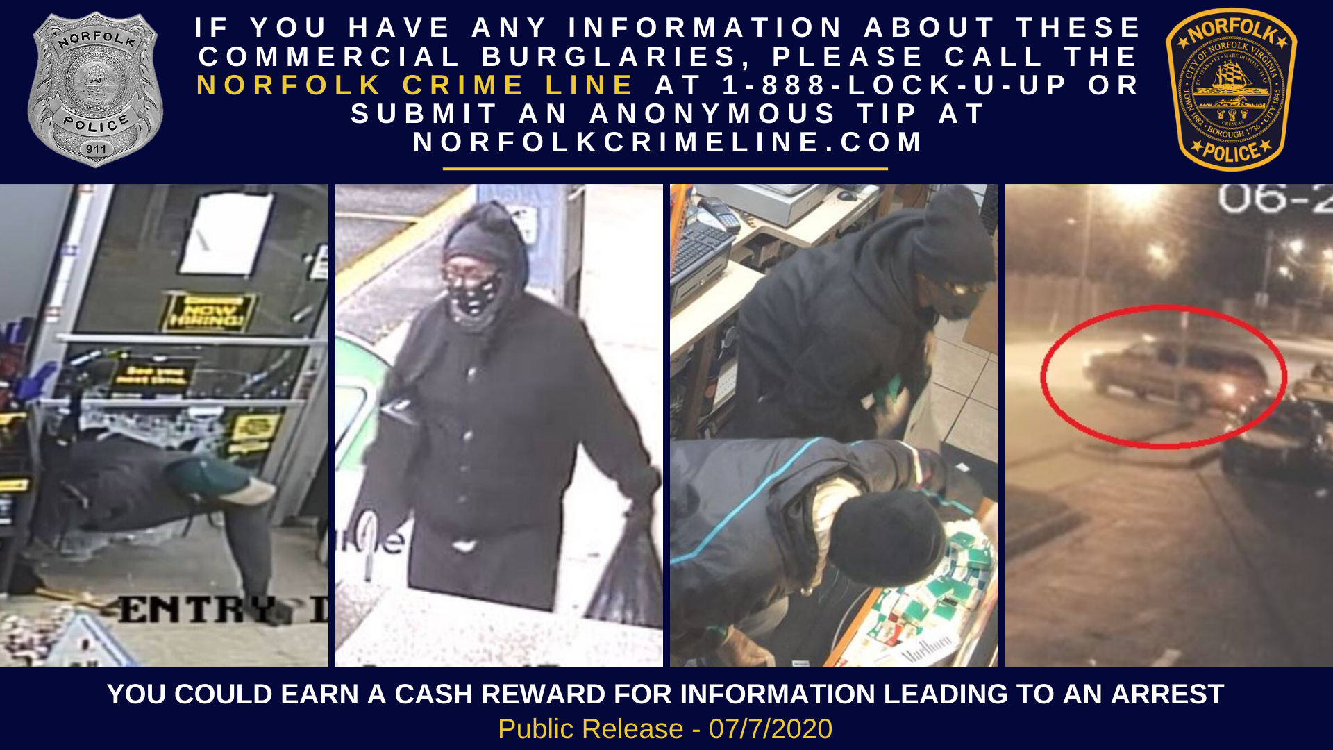 Norfolk police arrest suspects accused of string of commercial break ...