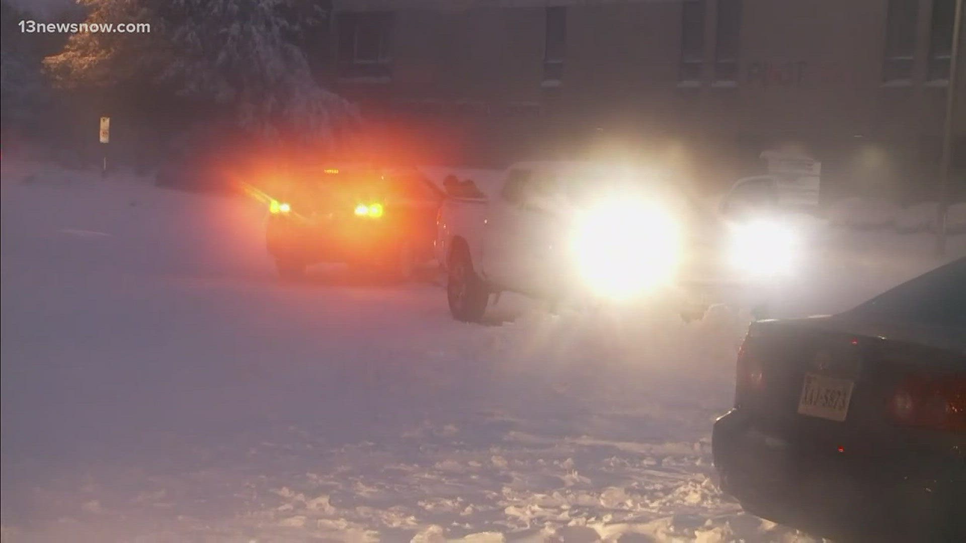 13News Now reporter on the good Samaritans who are assisting motorists getting stranded on the snowstorm.