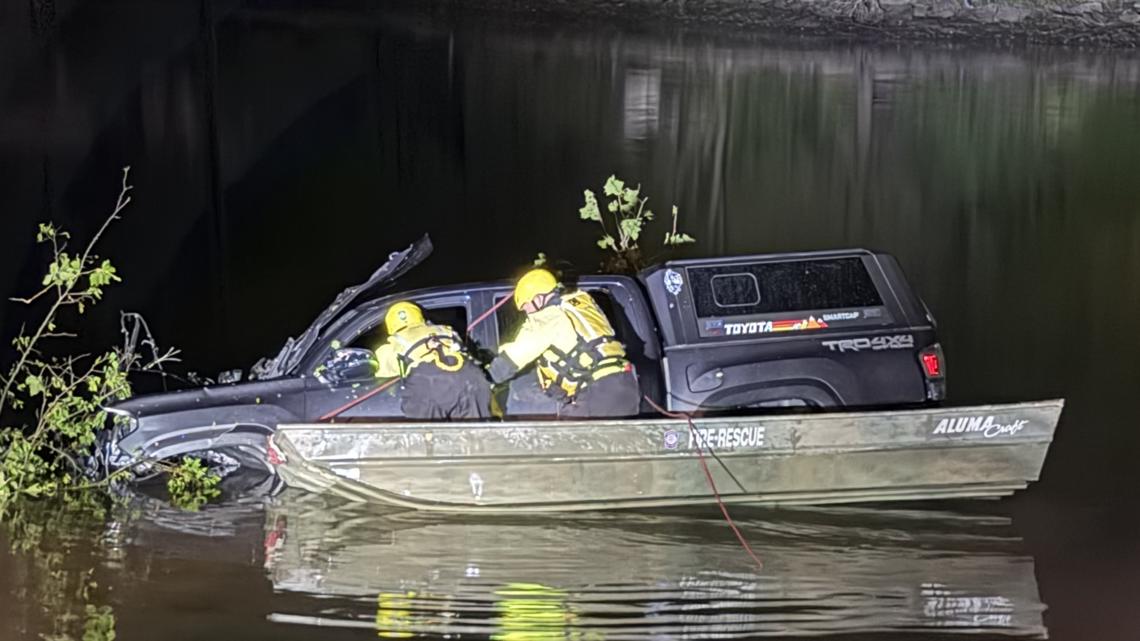 Driver rescued after vehicle crashes into water near Westminster Avenue ...