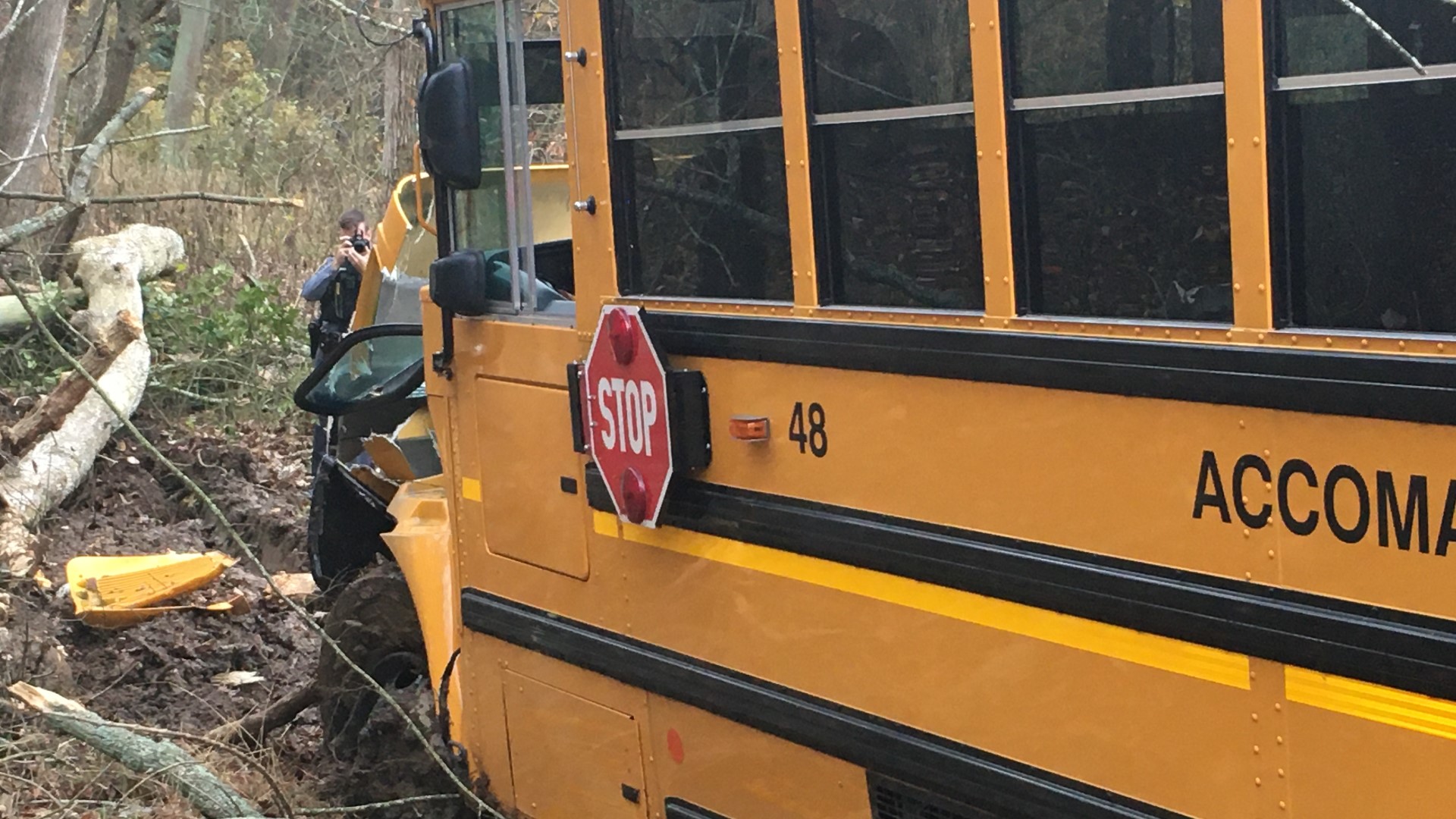 Several children hurt after school bus crash in County