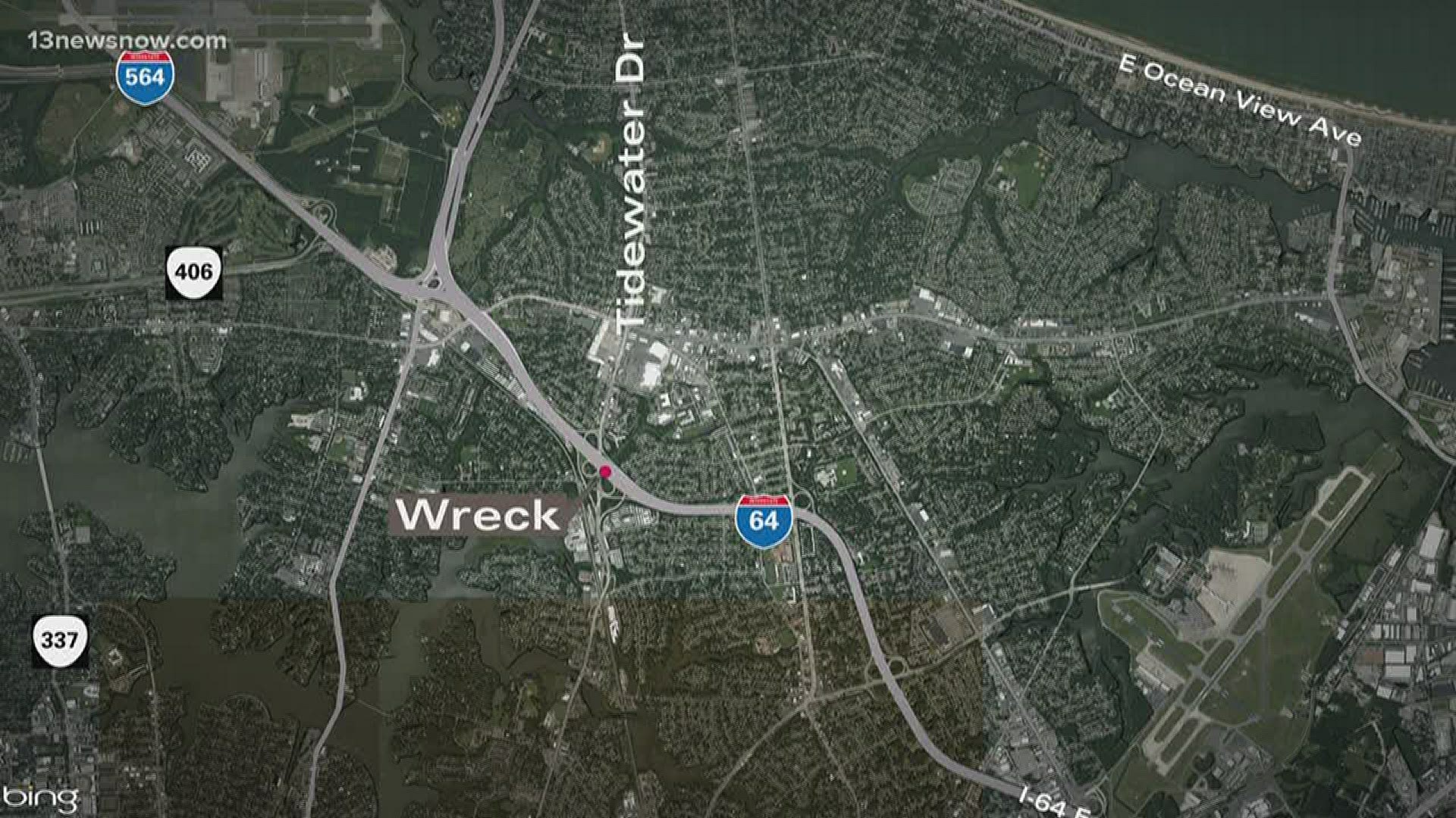 Authorities are investigating a single-car accident on 1-64 West that left a Newport News man dead.