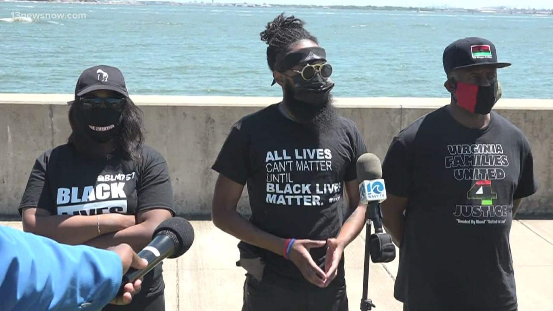 The organizer of the protest in Virginia Beach said Sunday night's chaos was not the fault of Black Lives Matter 757.