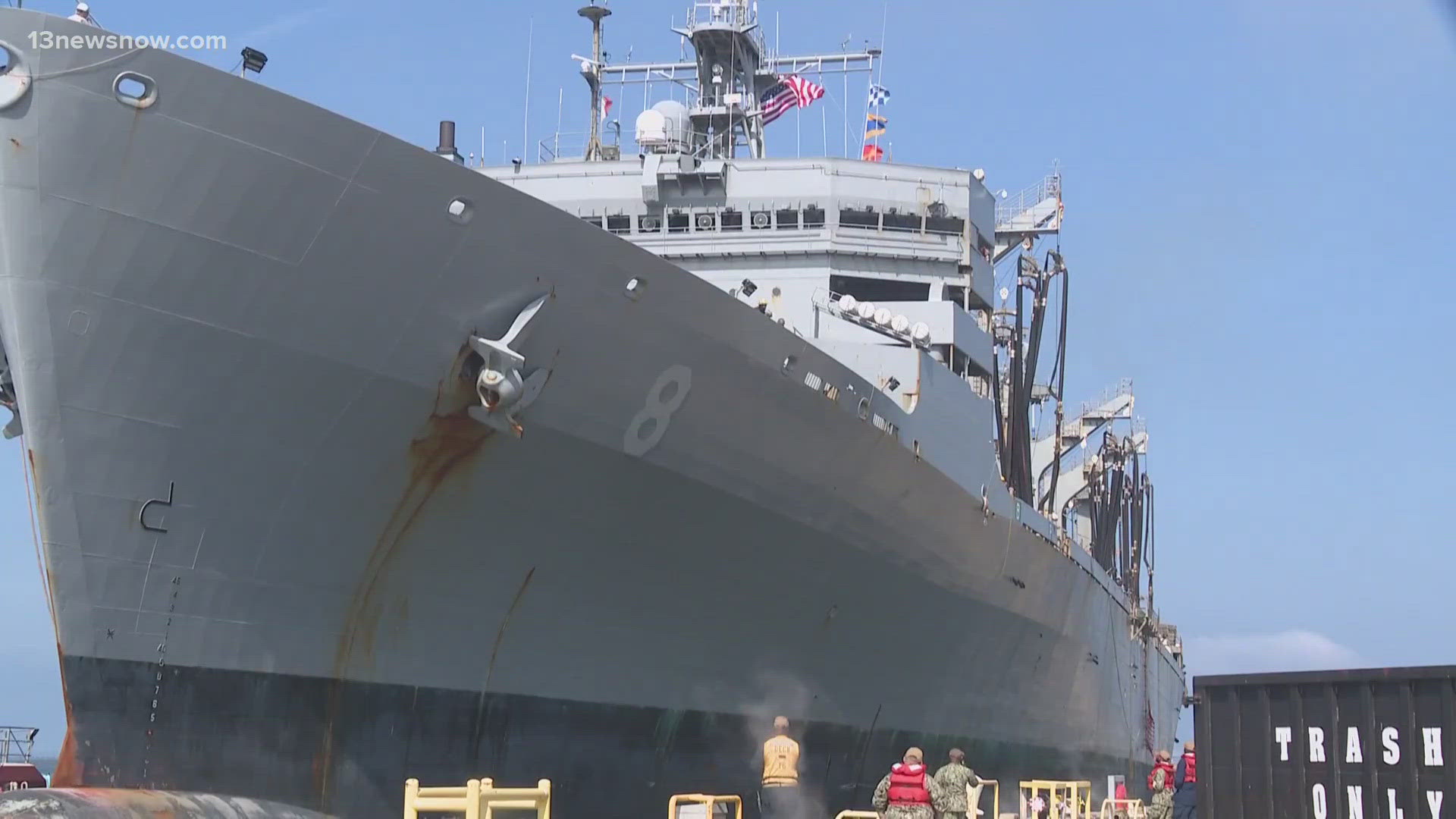 The USNS Arctic returned home just in time for the 4th of July.