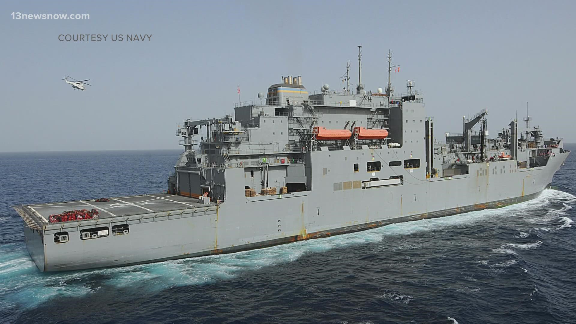 Crews onboard the USNS Peary will be home just in time for the New Year.