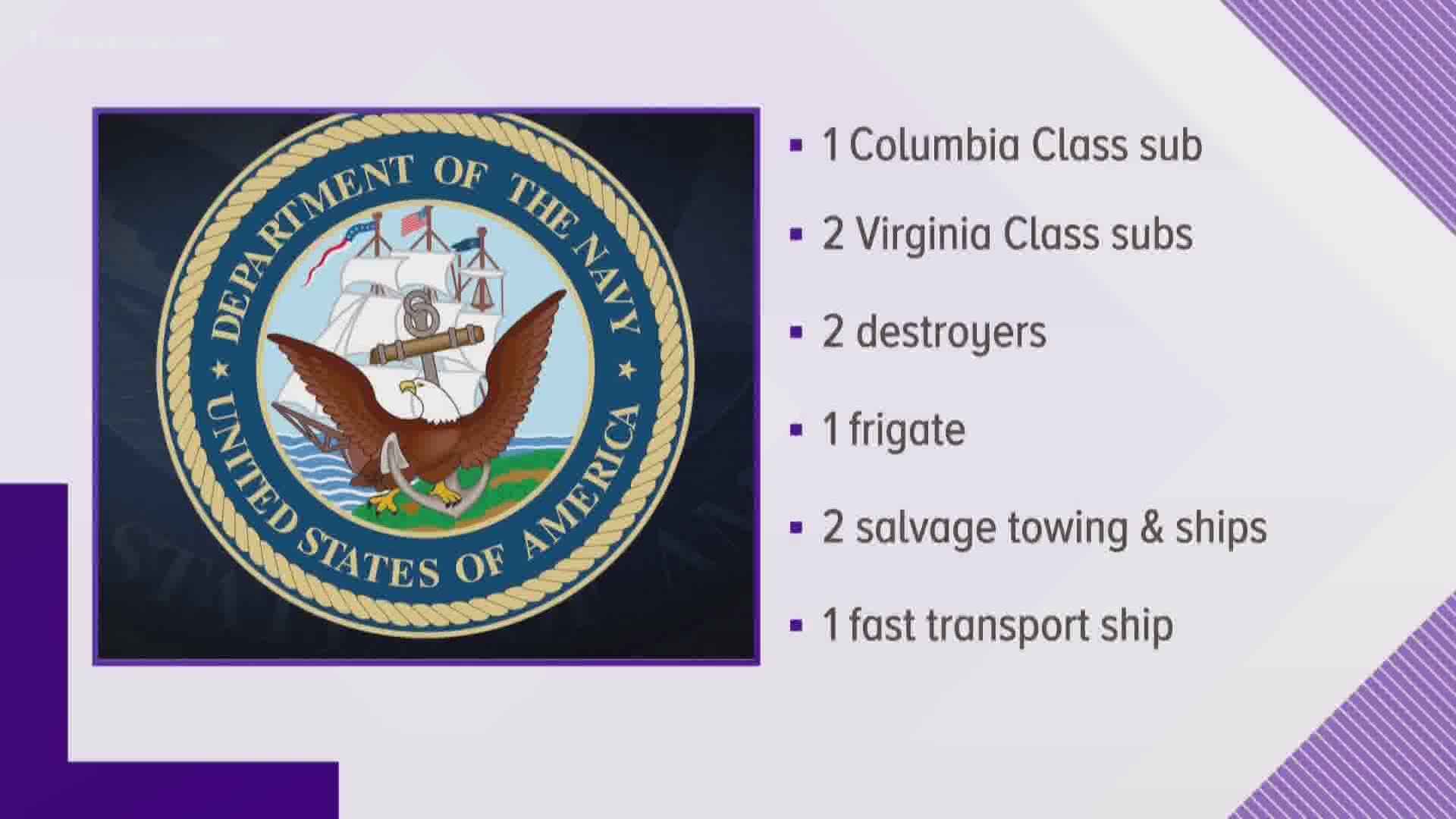 The panel discussed approving 9 new Navy ships - two more than the branch had asked for. President Trump tweeted that he might veto the legislation.