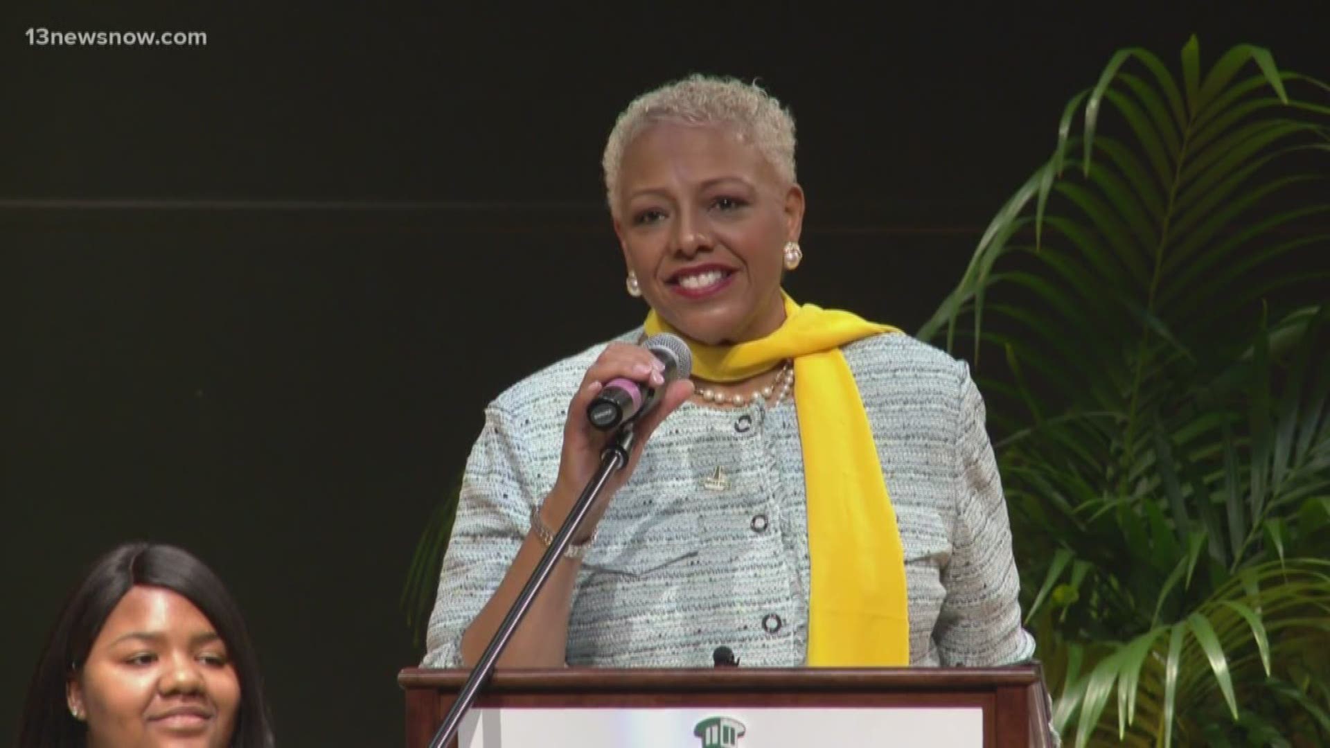 A new president was named at Norfolk State University during a ceremony Feb. 22