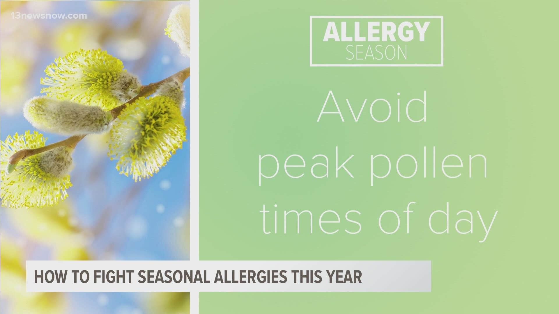 Meteorologist Payton Domschke gives tips on how to deal with seasonal allergies while COVID-19 is still a concern.