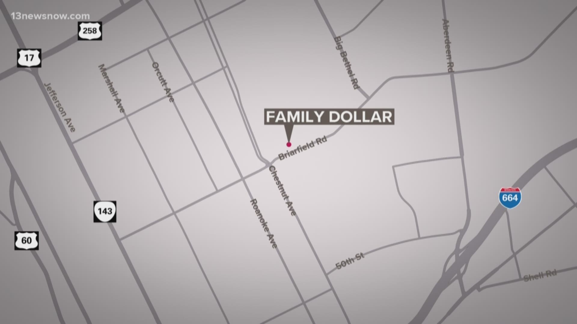 A shot was fired during a robbery in a Newport News Family Dollar.