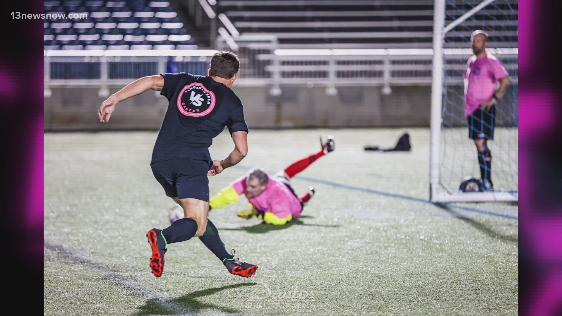 The Rush vs. Cancer game will take place at the Virginia Beach Sportsplex on Oct. 16 at 6 p.m. and is being put on by the Virginia Rush Soccer Club.