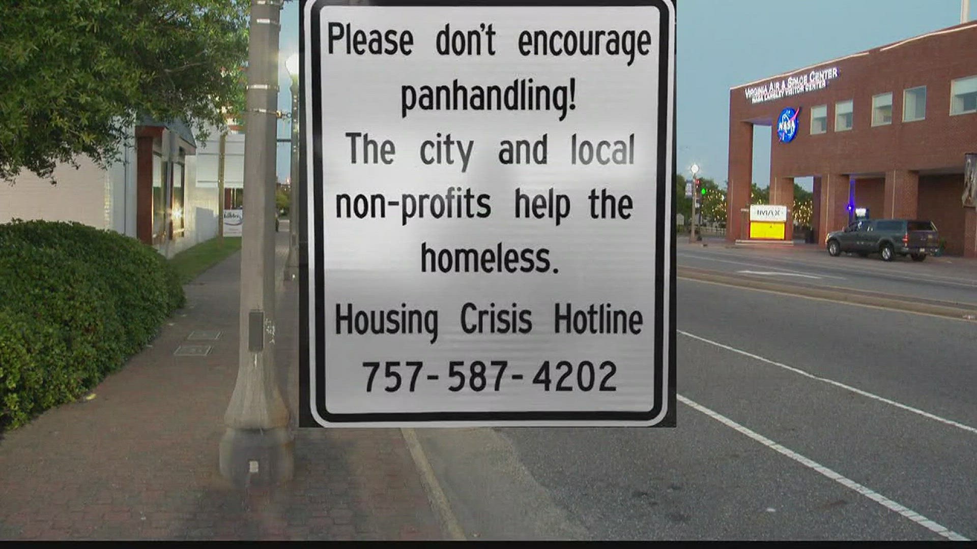 The city of Hampton says about 75% of panhandlers in the city are not homeless and therefore their residents need to stop giving handouts.