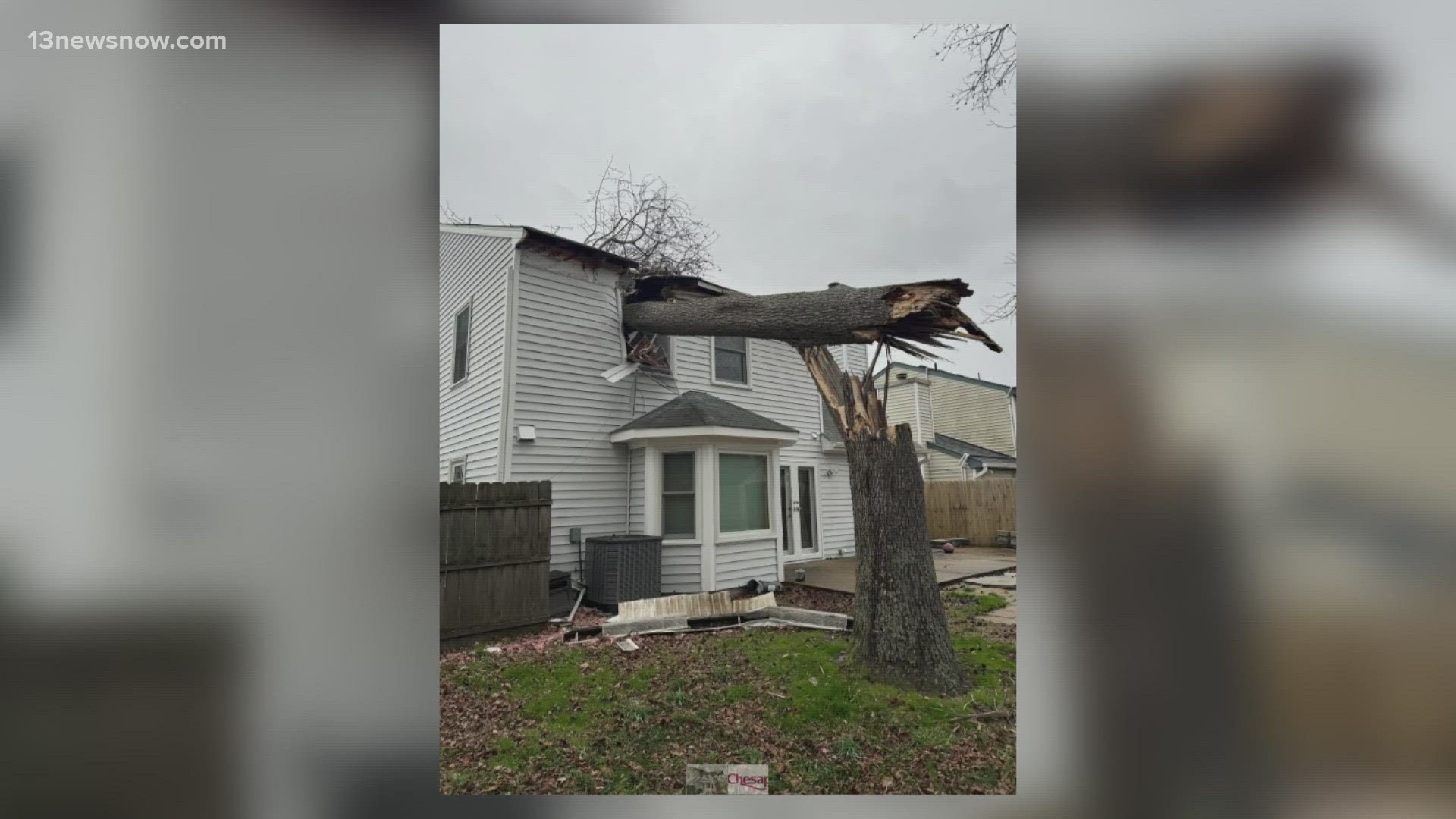 Across Hampton Roads, people are still picking up the pieces after storms rolled through on Tuesday night.