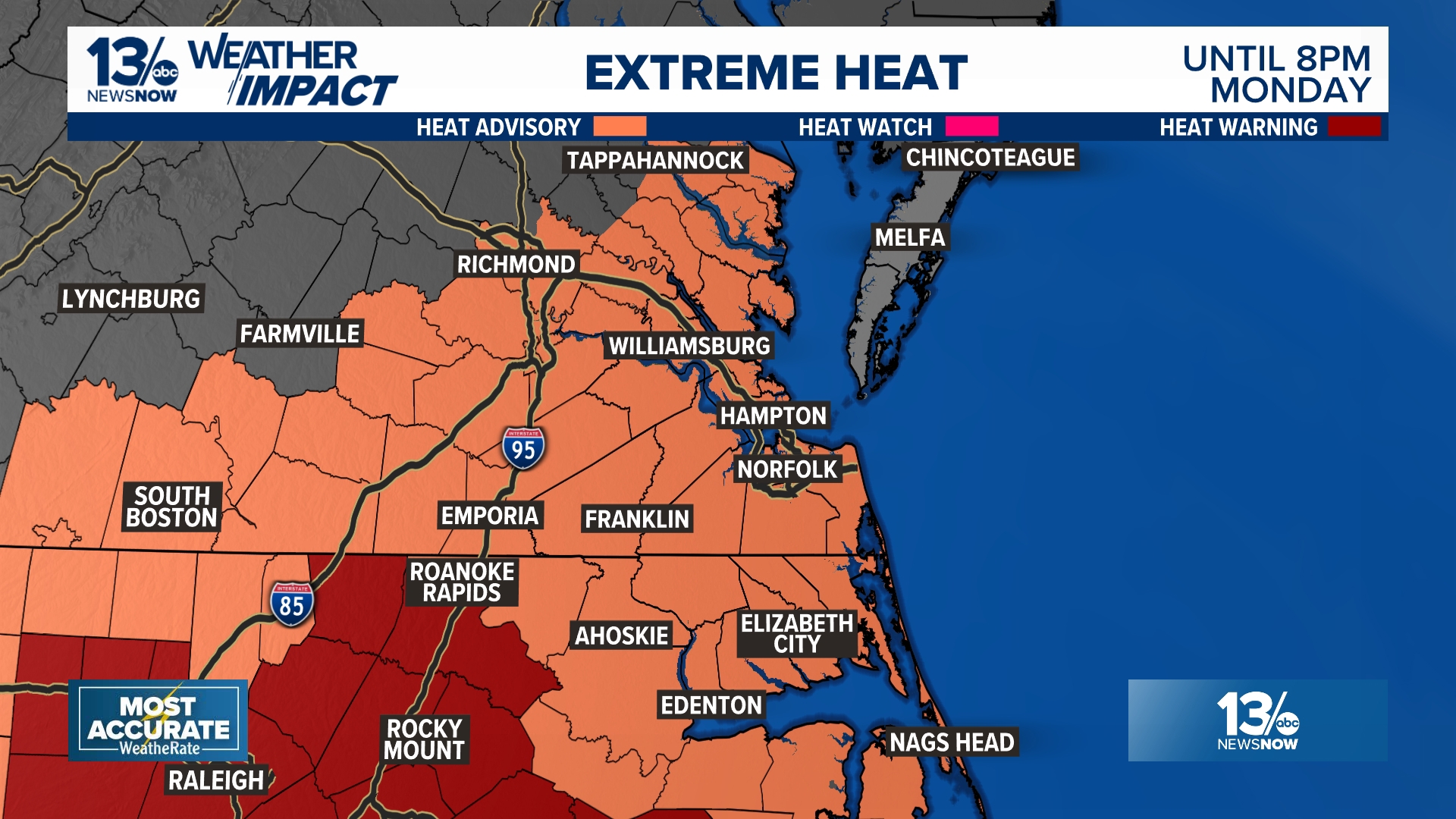 Extreme heat grips parts of Virginia, North Carolina | 13newsnow.com