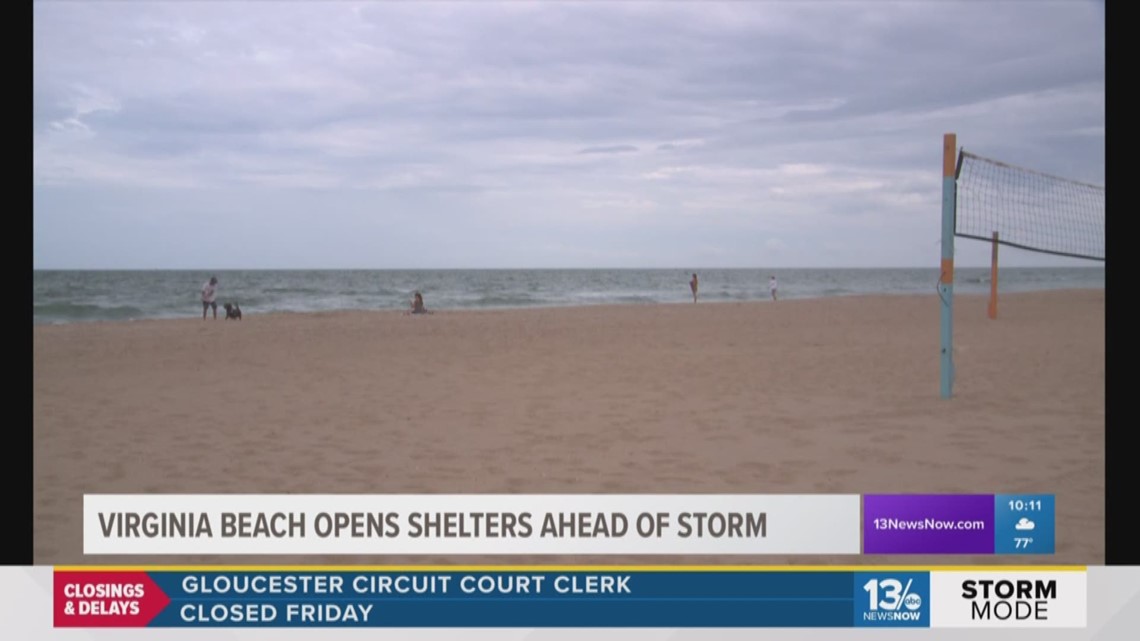 Shelters open for Virginia Beach residents forced to evacuate