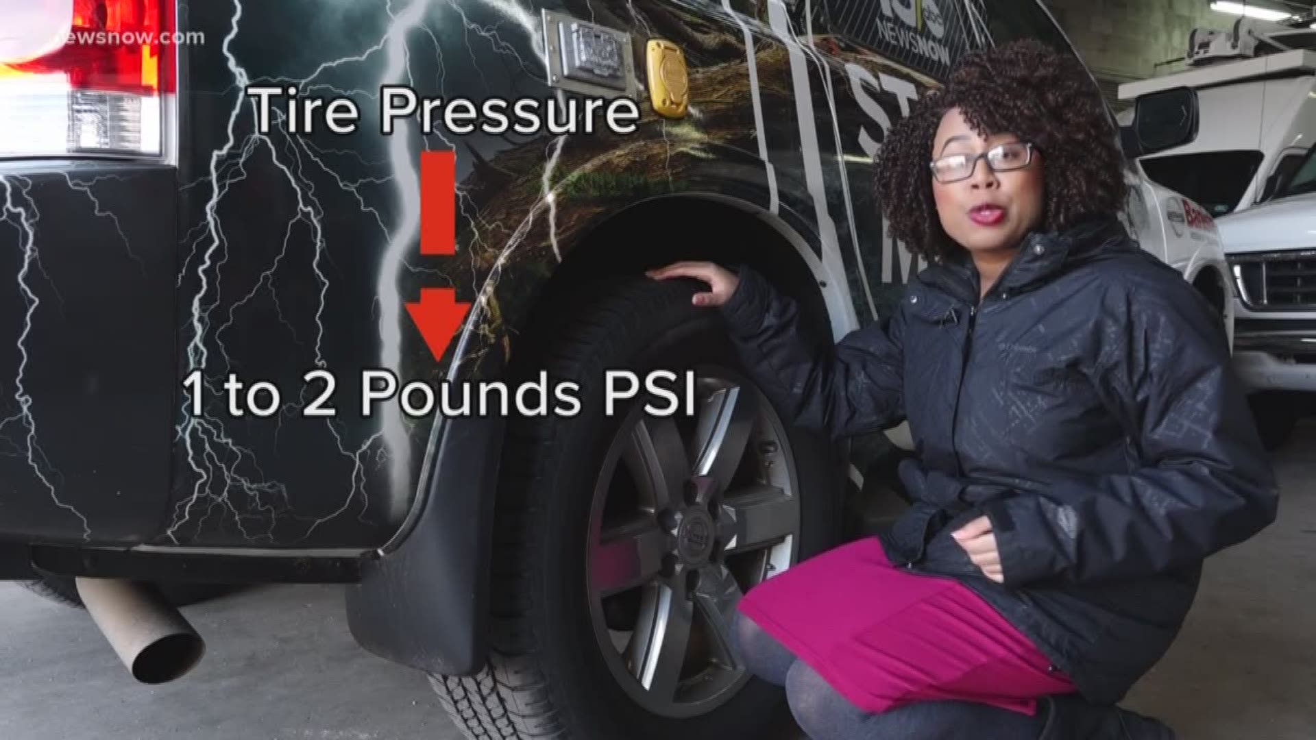 Low temperatures often mean low tire pressure.