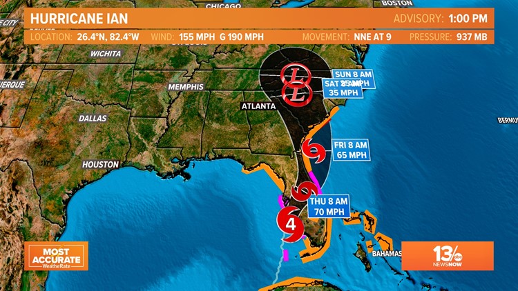 Hurricane Ian's path: After Florida, heavy rain, potential flooding headed to Hampton Roads