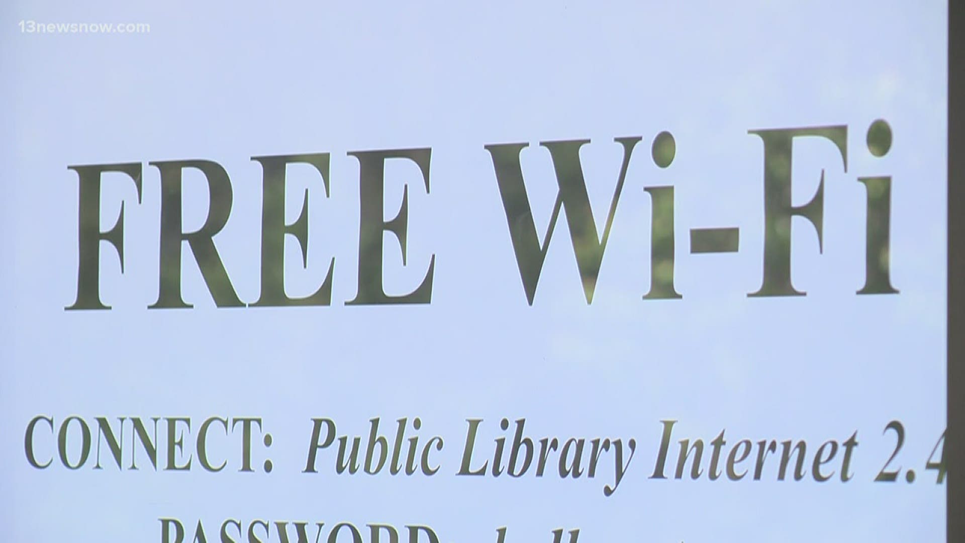 13News Now Niko Clemmons explains the list of locations that Gloucester County set up with free WiFi for its citizens to use during the COVID-19 pandemic.