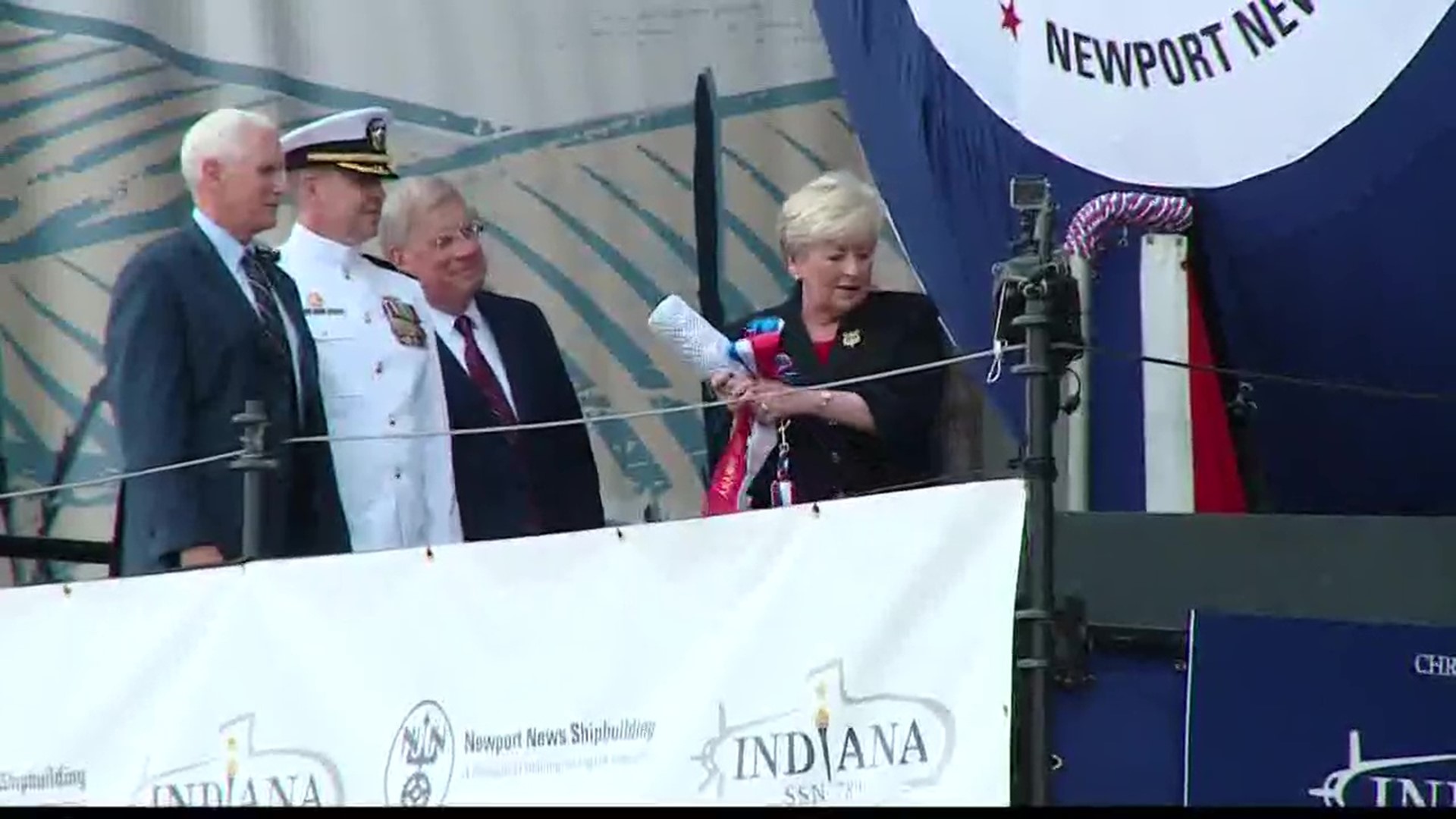 USS Indiana submarine is christened