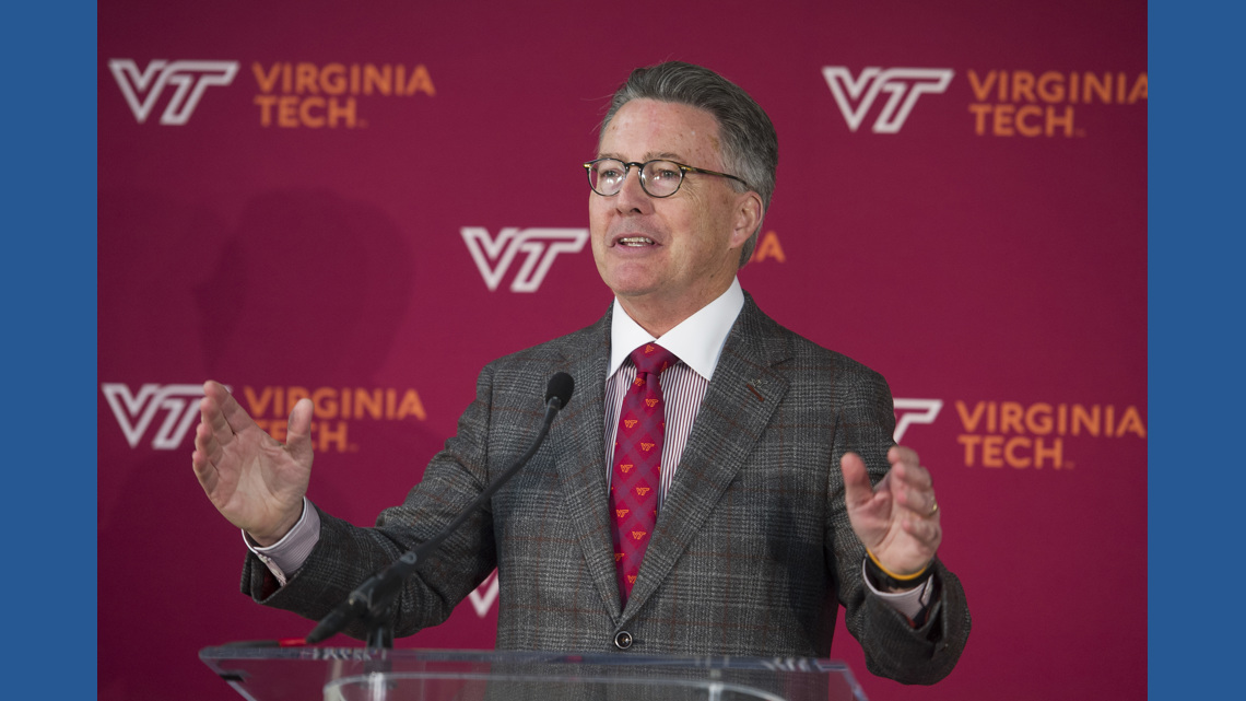 Virginia Tech President Tim Sands announces plans to step down after 12 years