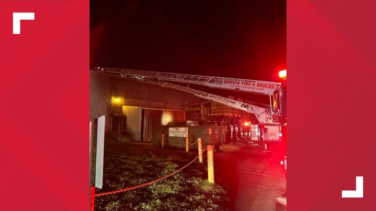 Fire breaks out at coffee company distribution center in Suffolk