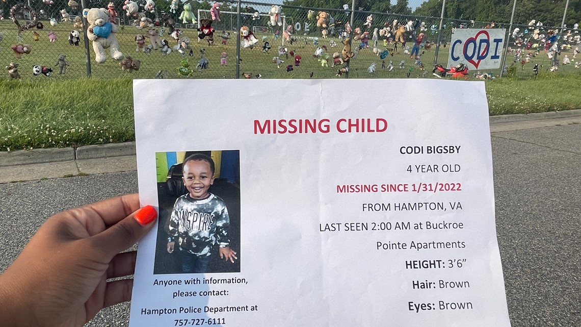 Search for missing child Codi Bigsby expanded out of virginia