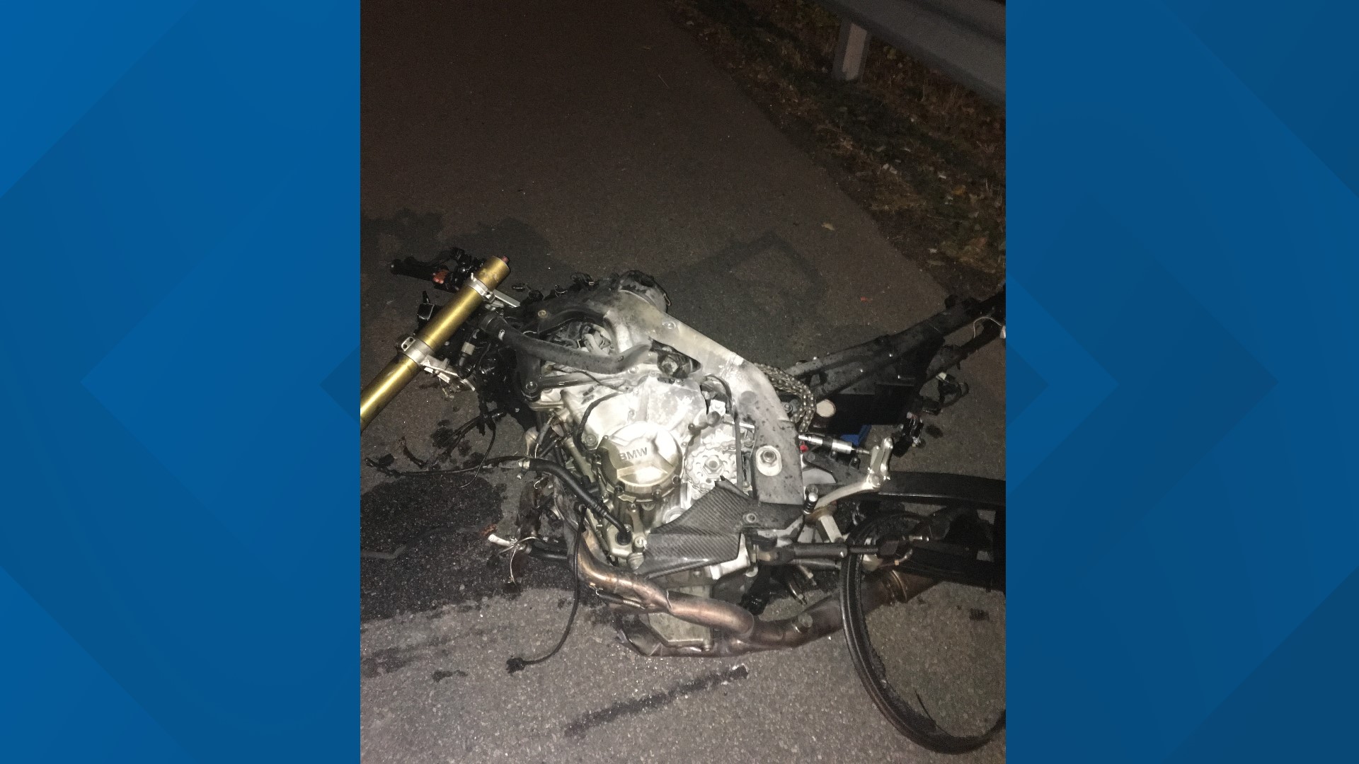 Two motorcycles and a car were involved.