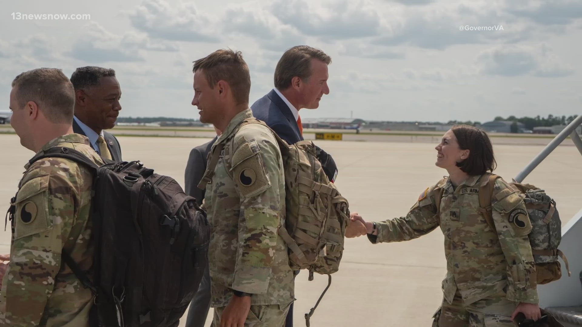 More than 100 soldiers and airmen with the Virginia National Guard are back home, after spending two weeks in Texas.