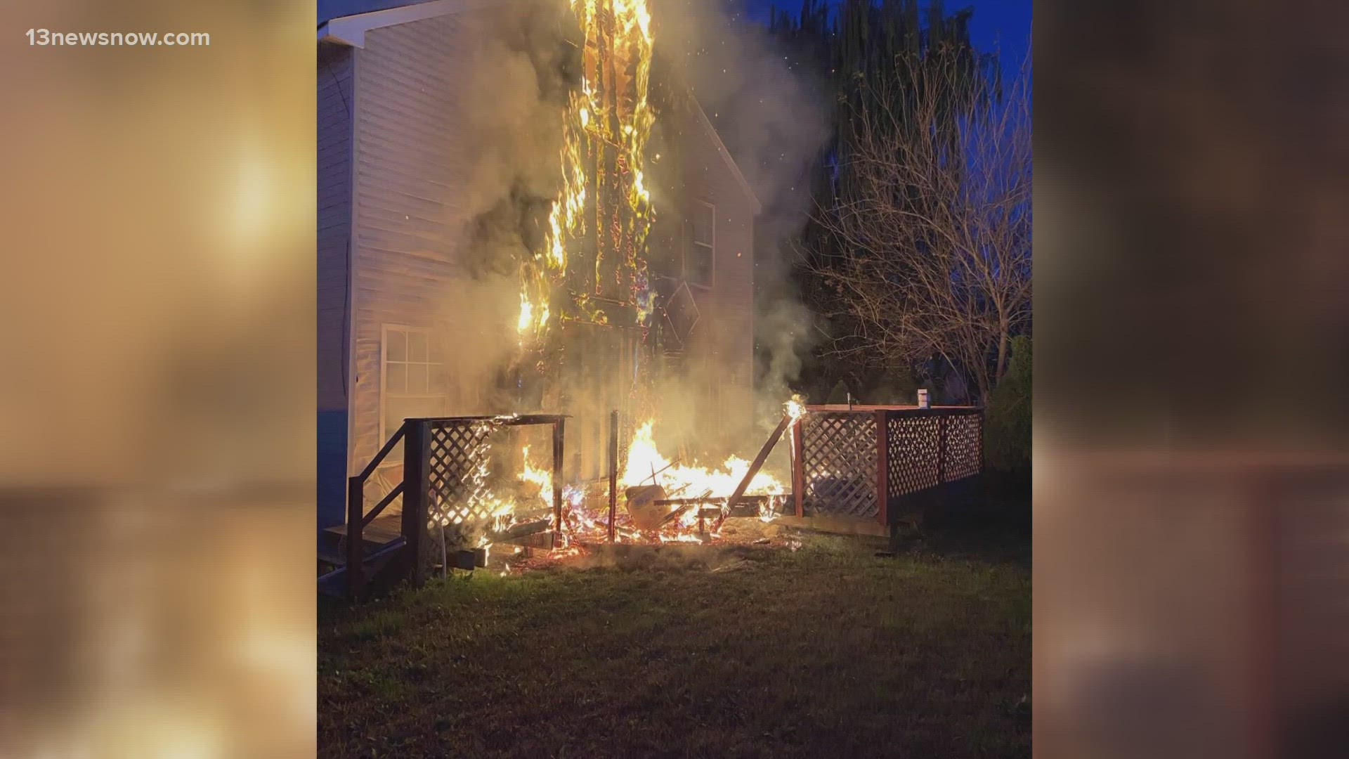 The Chesapeake Fire Department says that they received a call about a fire in the South Norfolk area of the City at about 6:00 a.m.