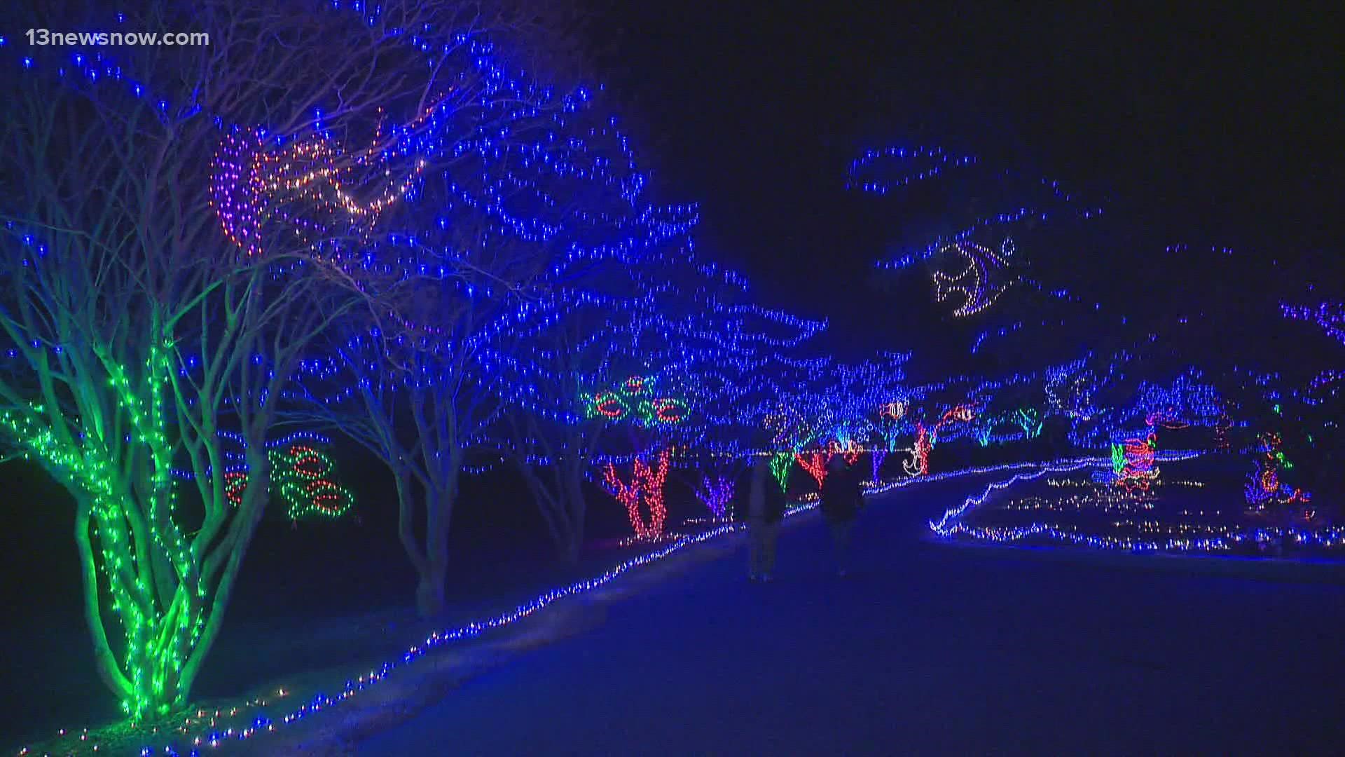 The Million Bulb Walk is back in the running for Best Botanical Garden Holiday Lights.