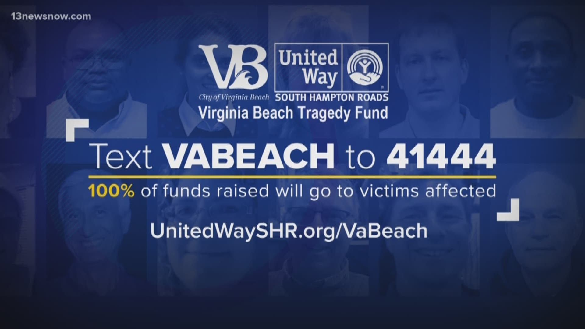 So far, United Way of South Hampton Roads has collected almost $3 million for the victims and their families of the Municipal Center shooting.