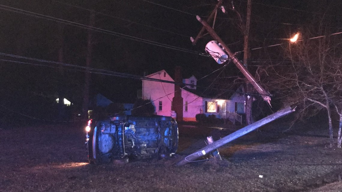 Car Crashes Into Power Pole In Suffolk | 13newsnow.com