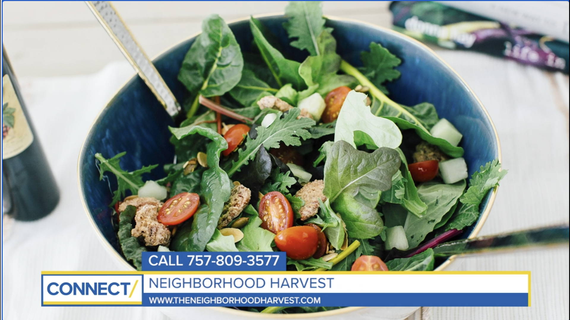 The Neighborhood Harvest delivers fresh produce from local VA farms to your doorstep! Use promo code CONNECT and sign up for free today!