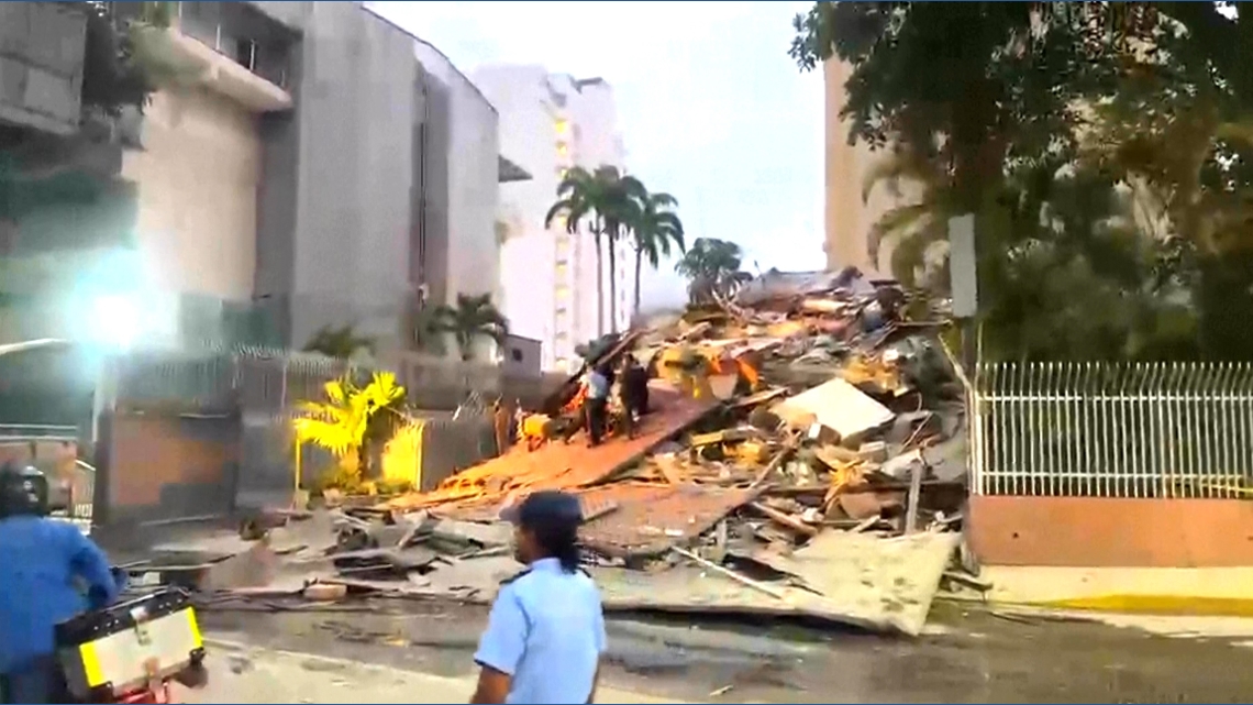 A powerful earthquake hits Venezuela, swaying buildings in the