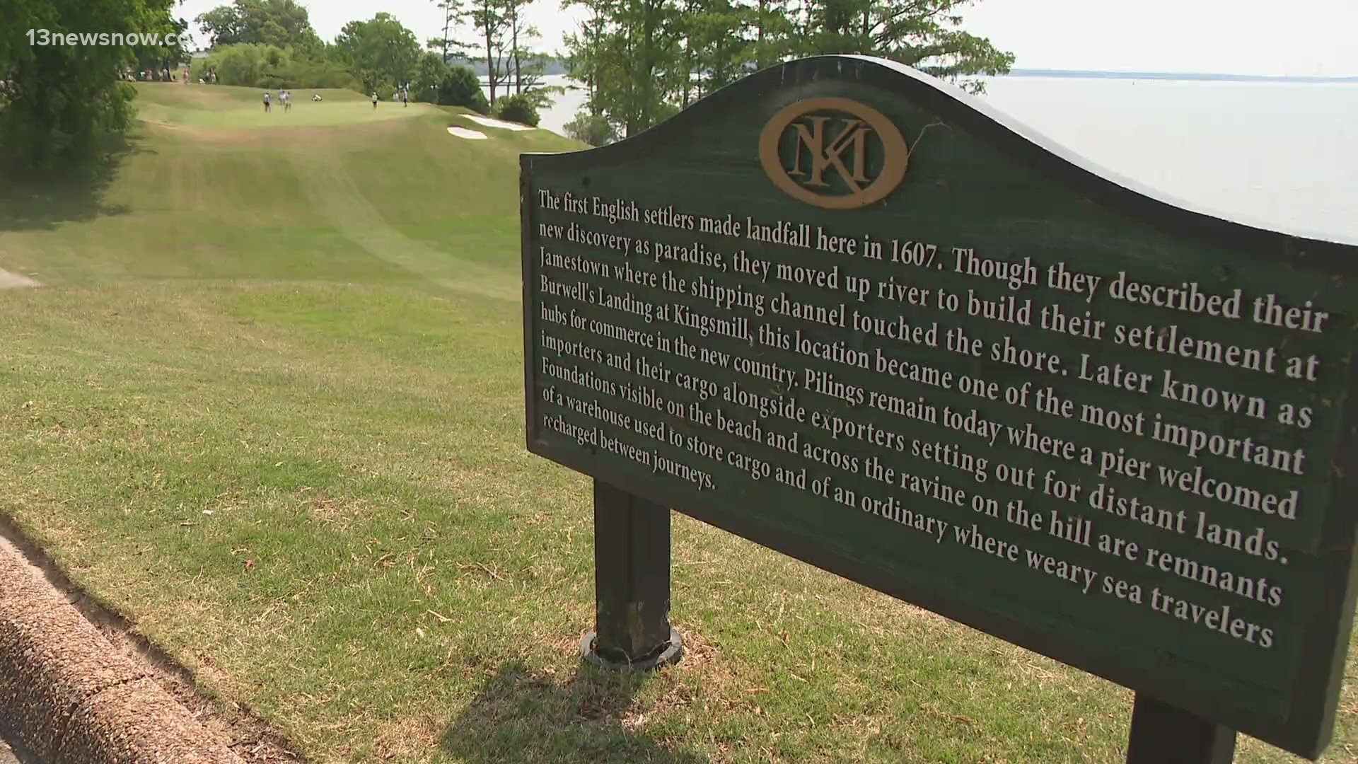 Kingsmill is where British settlers landed for the first time in 1607. It's the setting of a beautiful golf course now, but the settlers saw the area differently.