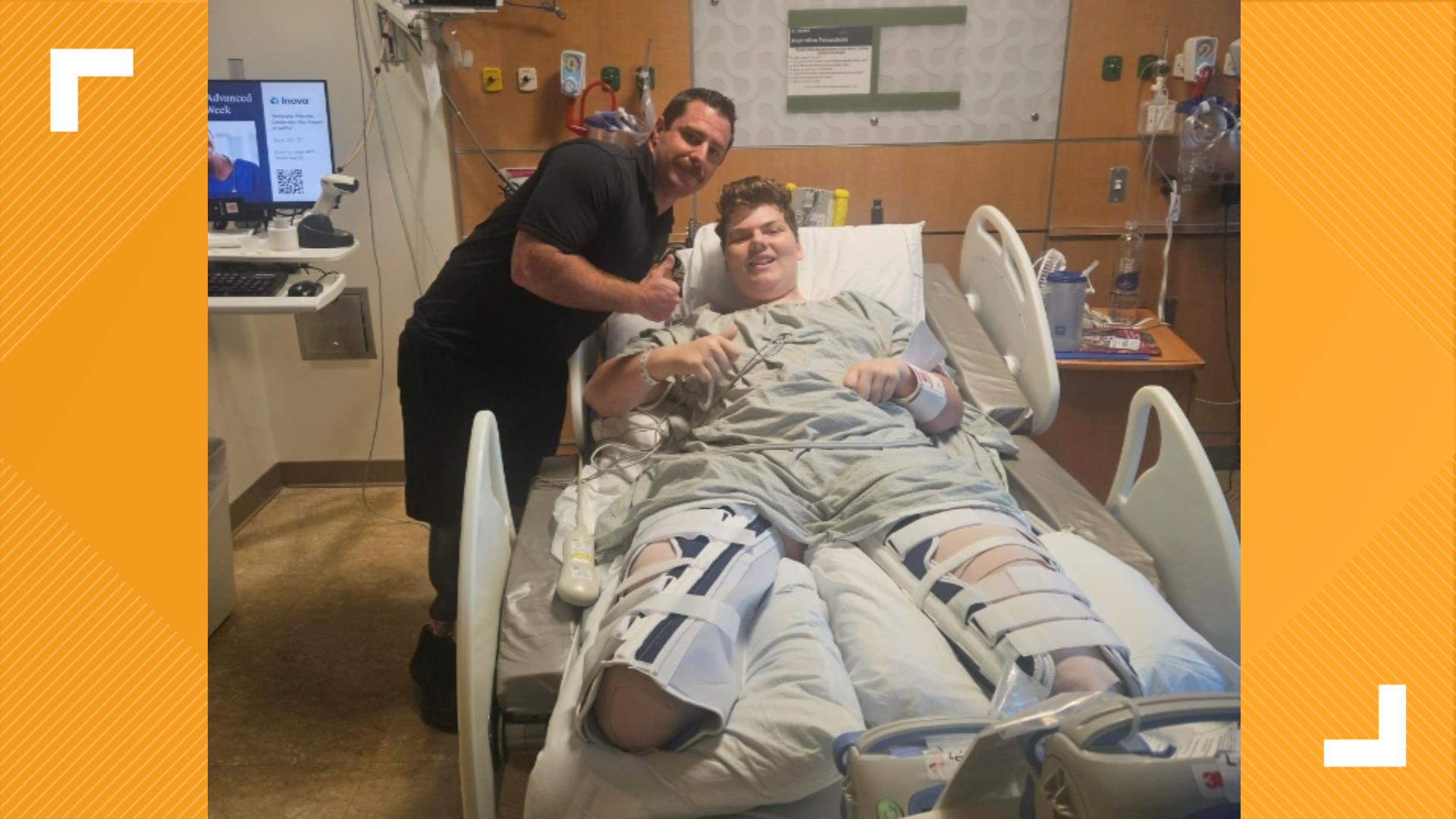 A young man has renewed hope after losing both of his legs in a car accident. A Suffolk firefighter who is also an amputee is inspiring him to press forward.