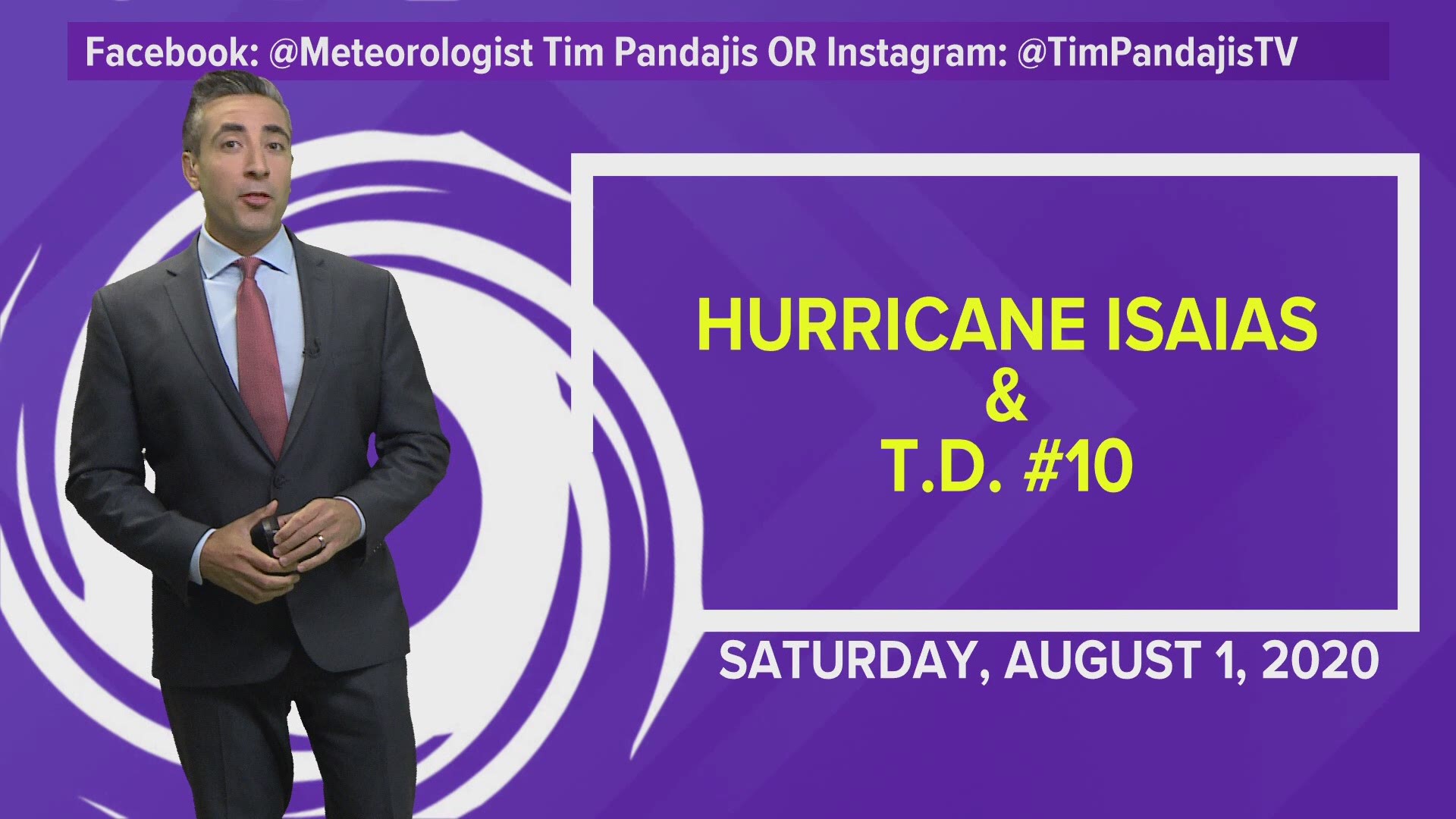 13News Now meteorologist Tim Pandajis gives an update Hurricane Isaias as it moves through the Bahamas and heads toward the Florida coast.