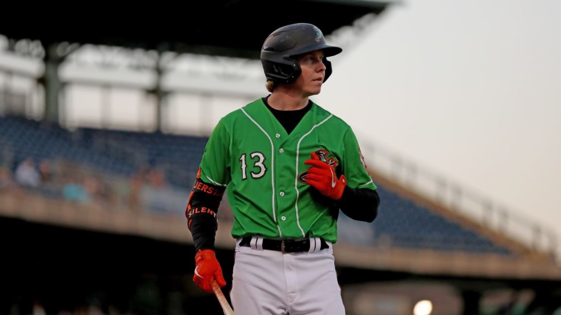 Heston Kjerstad is ranked 29th on MLB Pipeline's prospect list. He was the No. 2 pick in the 2020 draft and made his big league debut last season.