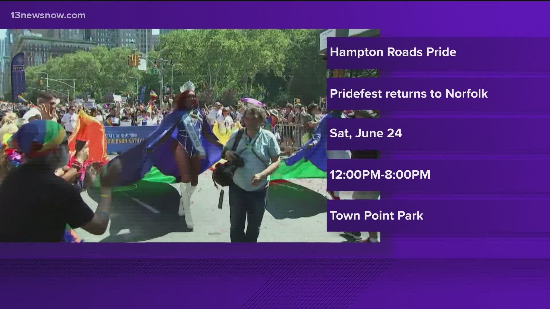 It's the beginning of Pride Month. LQBTQ+ celebrations are happening all across the nation and here in Hampton Roads.