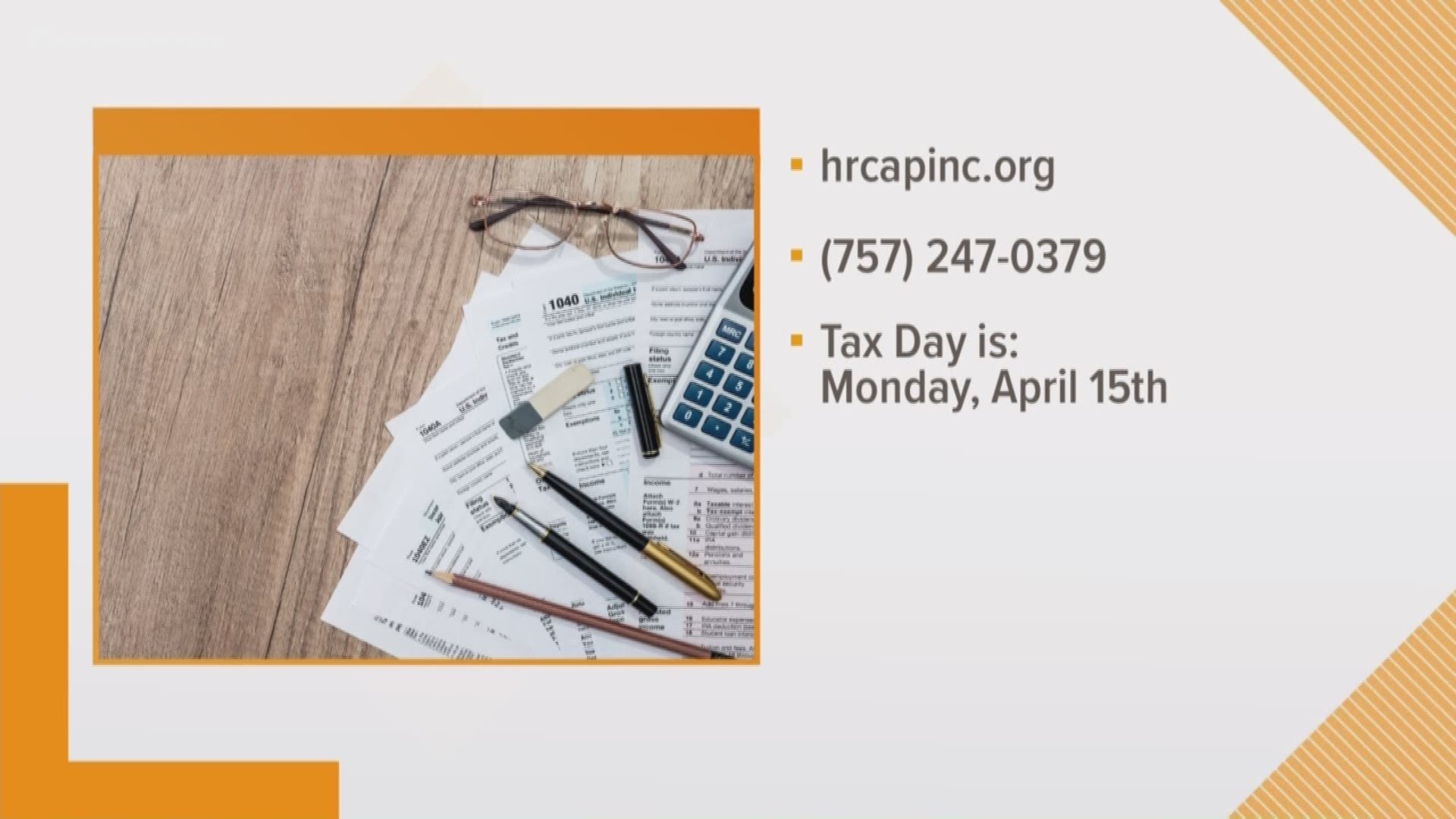 Hampton Roads Community Action Program (HRCAP) is offering free tax services to low-income families, seniors, and disabled residents.