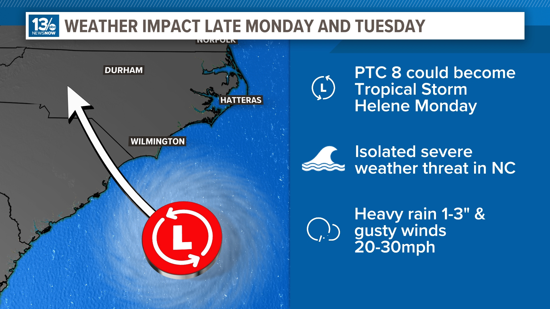 Potential Tropical Cyclone 8 off the coast of South Carolina to bring ...