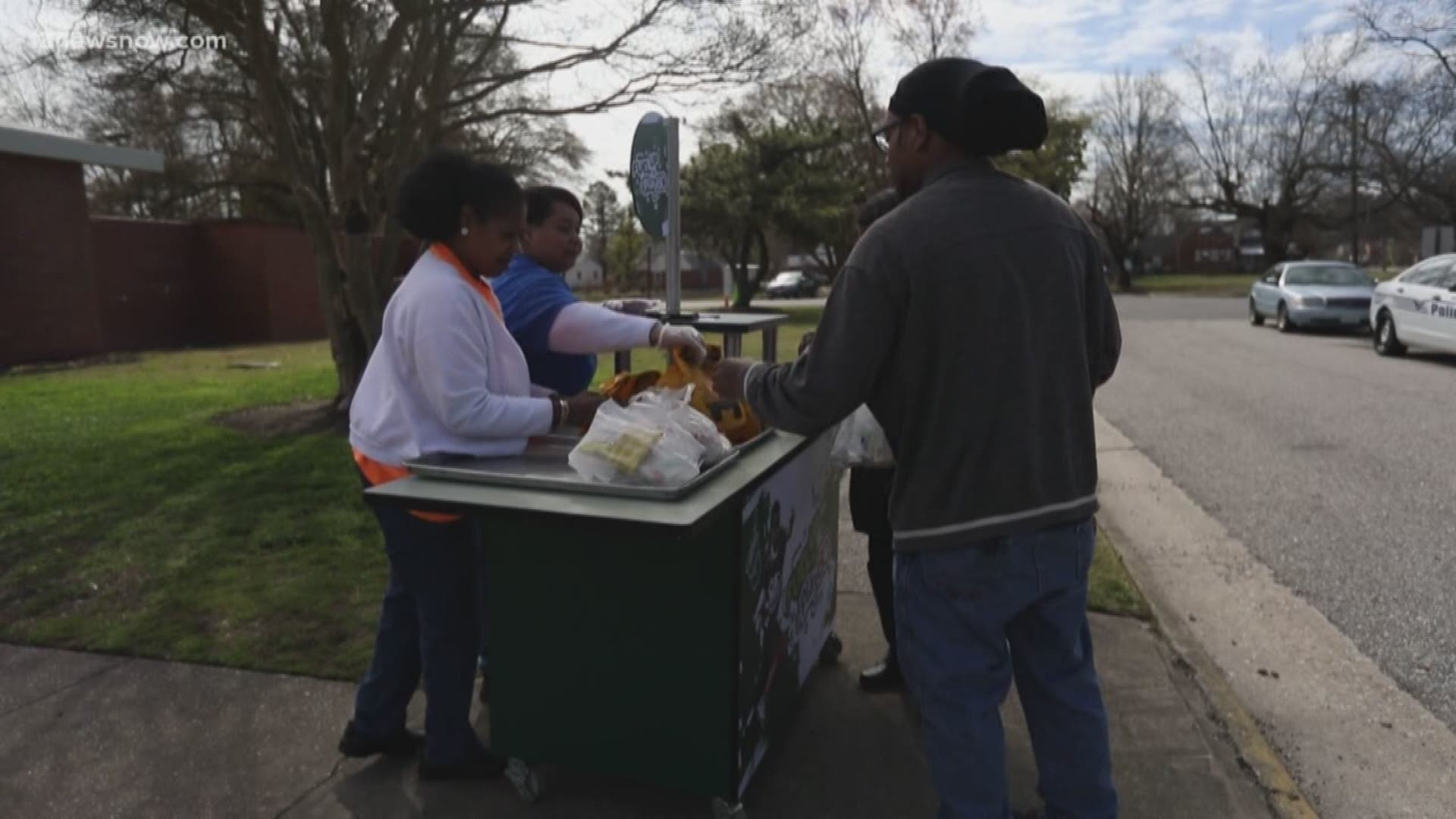 With school canceled for two weeks, area school divisions are switching to curbside delivery food service to help families in need.