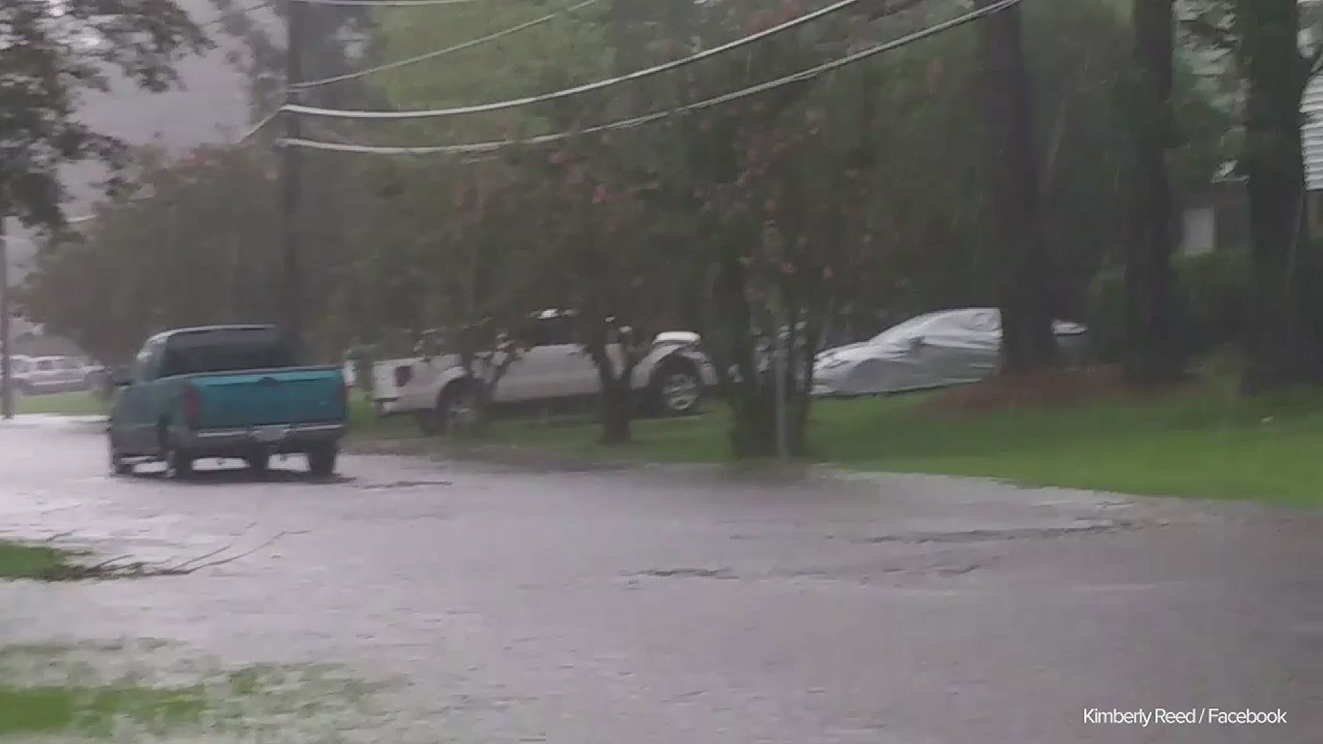 Viewer Kimberly Reed shared this video on the 13News Now Facebook page of flooded streets on Club House Road in Virginia Beach on Saturday, August 15, 2020.