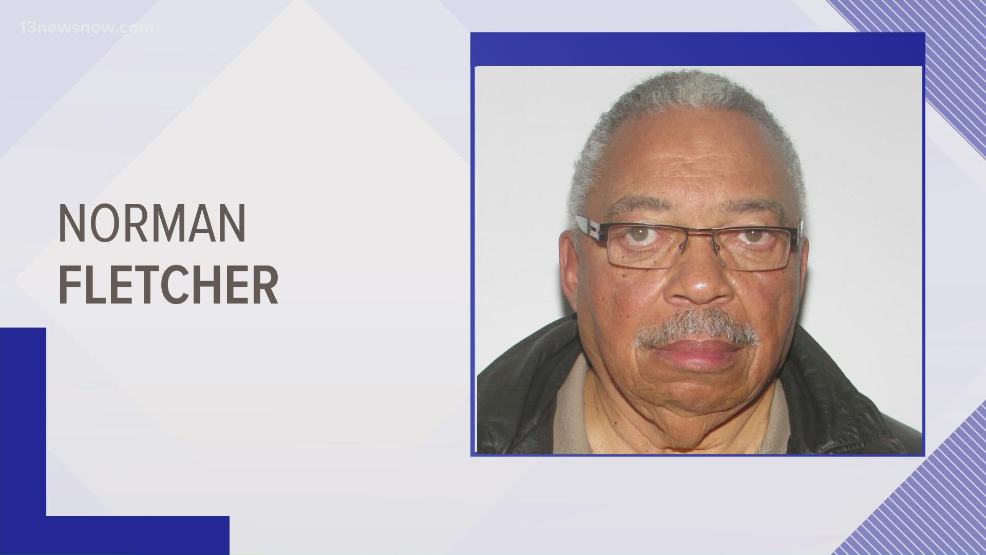 Officers said Norman Fletcher left his home in Suffolk. Hours later, someone saw his car heading eastbound on Mercury Boulevard in Hampton.