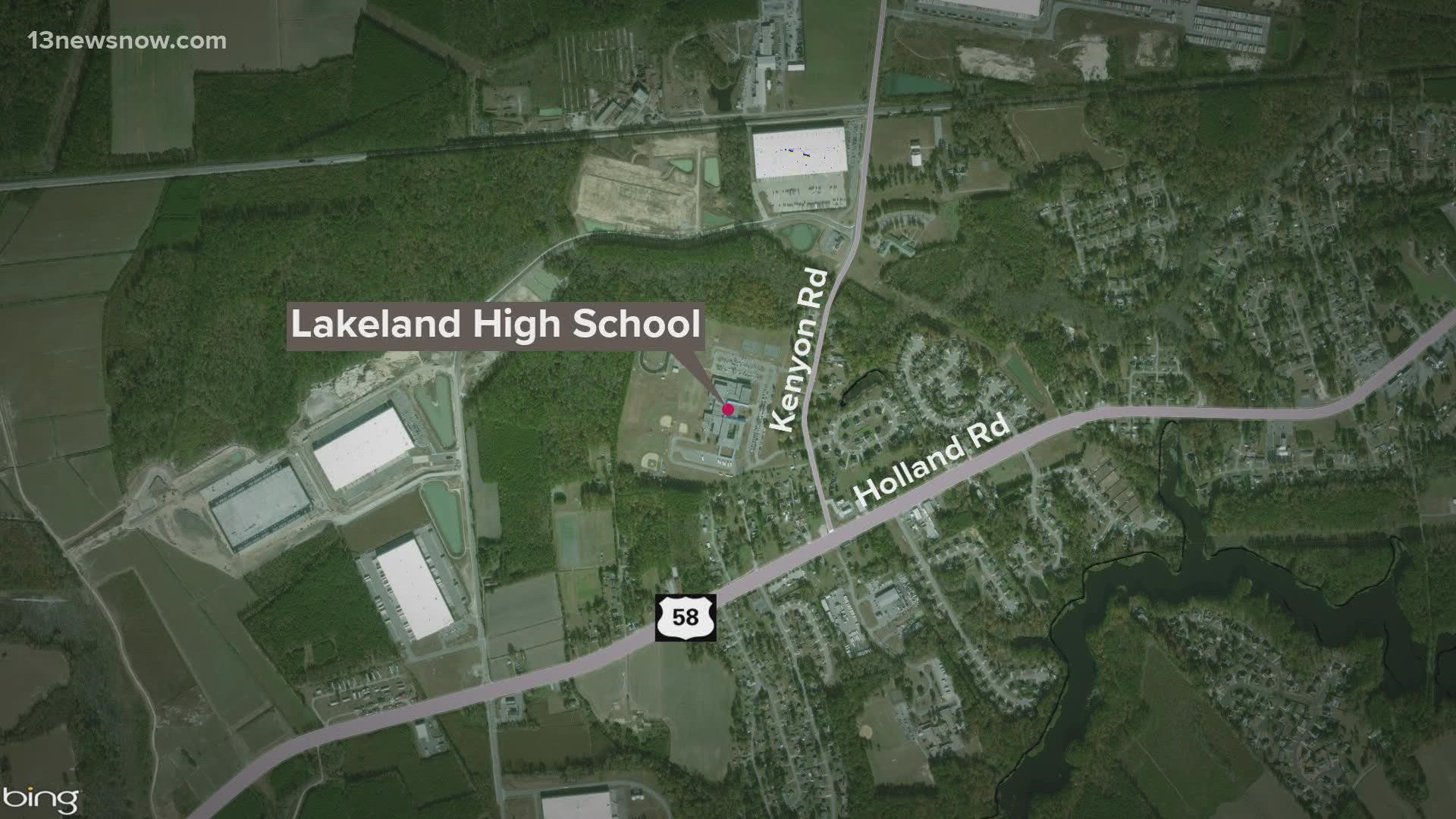 Officers responded to Lakeland High School when administrators told them a student may have had a weapon. The school went on lockdown.
