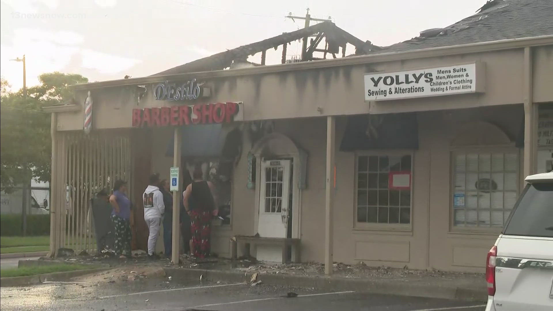 Norfolk Fire-Rescue crews responded to a fire at a Sewells Point Road strip mall early Friday morning, impacting four businesses.