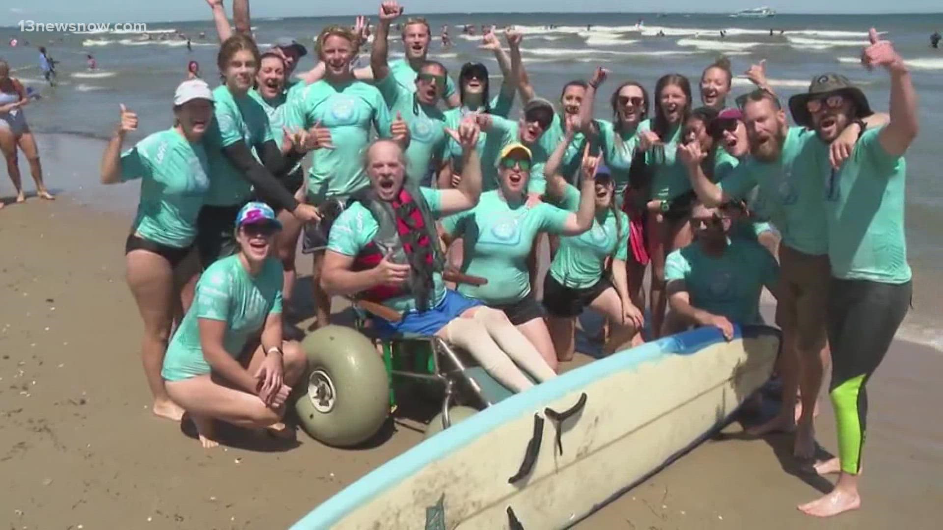 The event called "They Will Surf Again - Virginia Beach" was made possible with help from dedicated and enthusiastic volunteers.