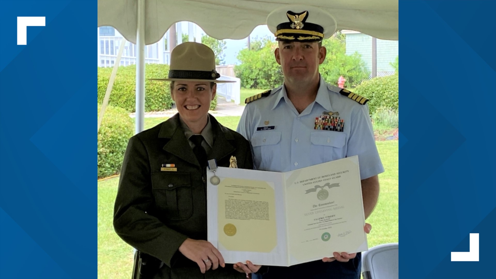 Former cape hatteras ranger honored for saving father and son