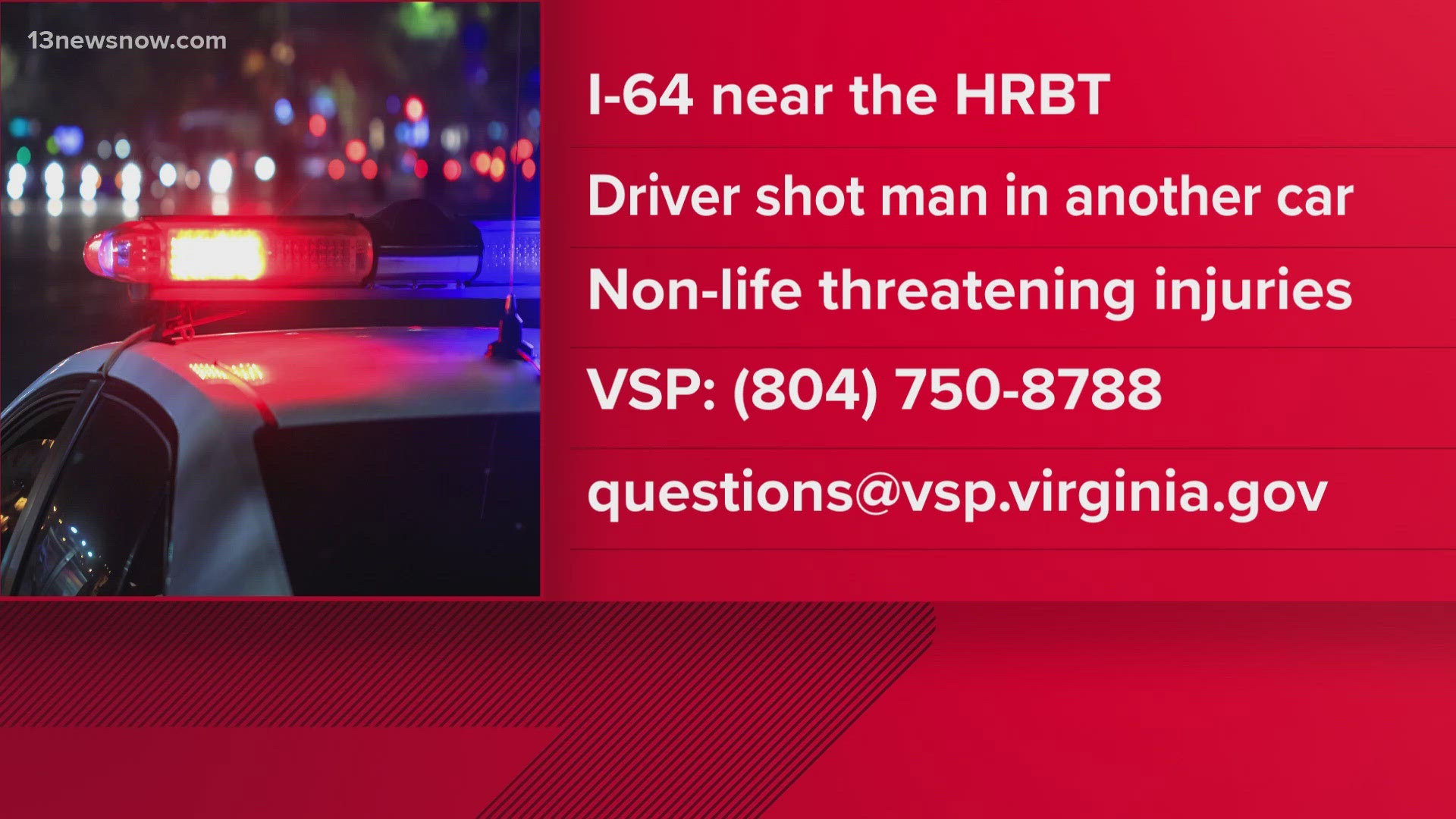 Police are investigating a shooting on Thursday evening, the Virginia State Police said.